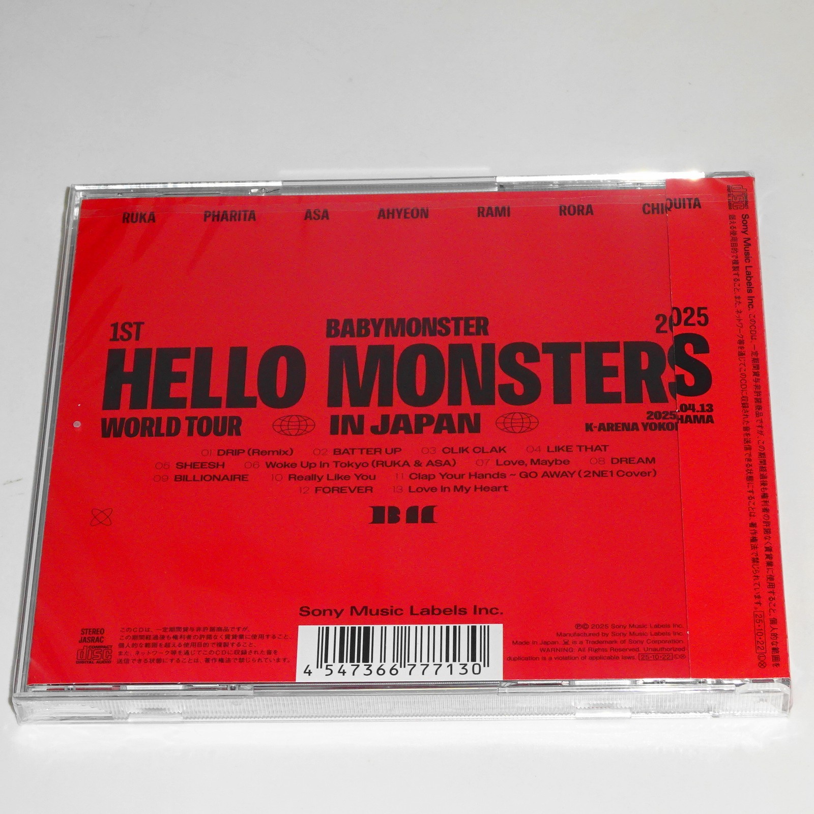 BABYMONSTER 1ST WORLD TOUR IN JAPAN 2025.04.13 K-ARENA YOKOHAMA Standard edition