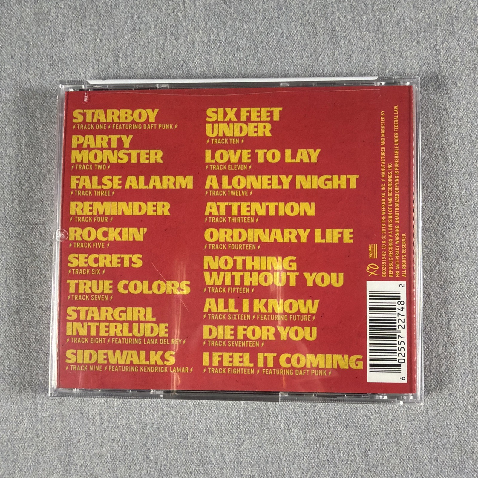 The Weeknd Starboy CD Hype Sticker Republic Records 2016 NEW SEALED