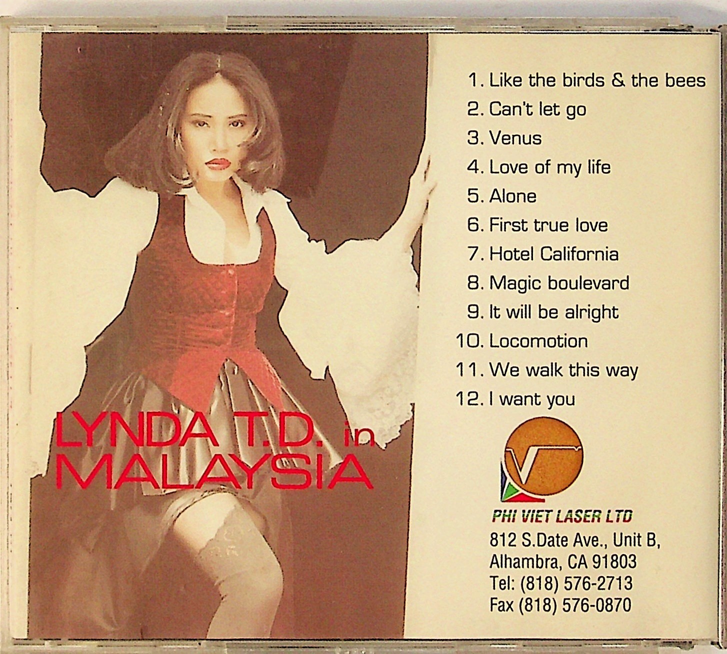 LYNDA TRANG DAI (T.D.)- In Malaysia 95 – Vietnamese Pop CD Rare OOP