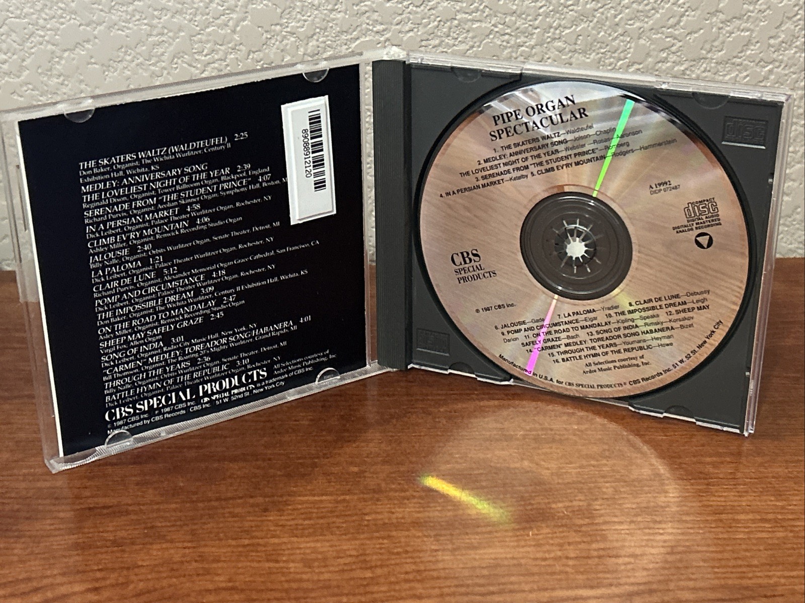 PIPE ORGAN SPECTACULAR – CD- CBS Special Products- 16 Tracks