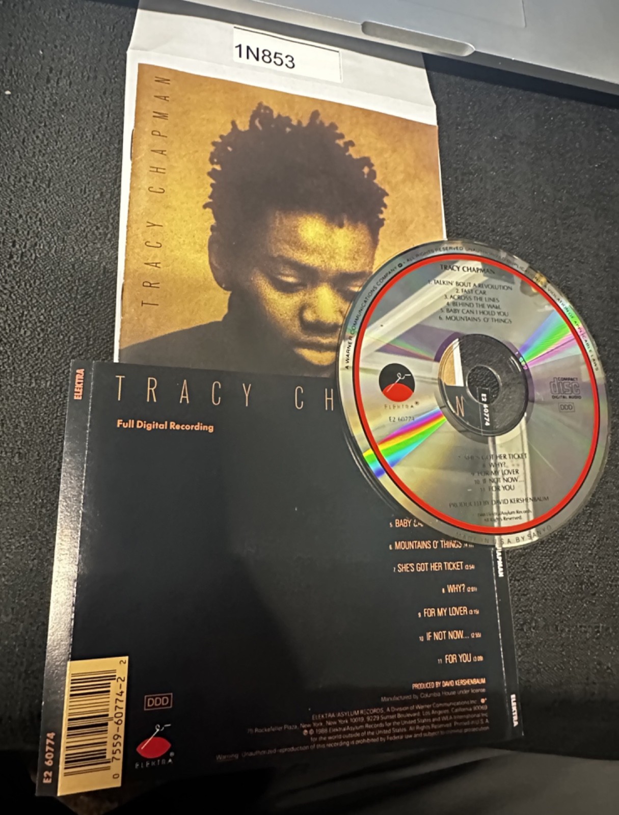 Tracy Chapman by Chapman, Tracy (CD, 1990) NO CASE #1N853