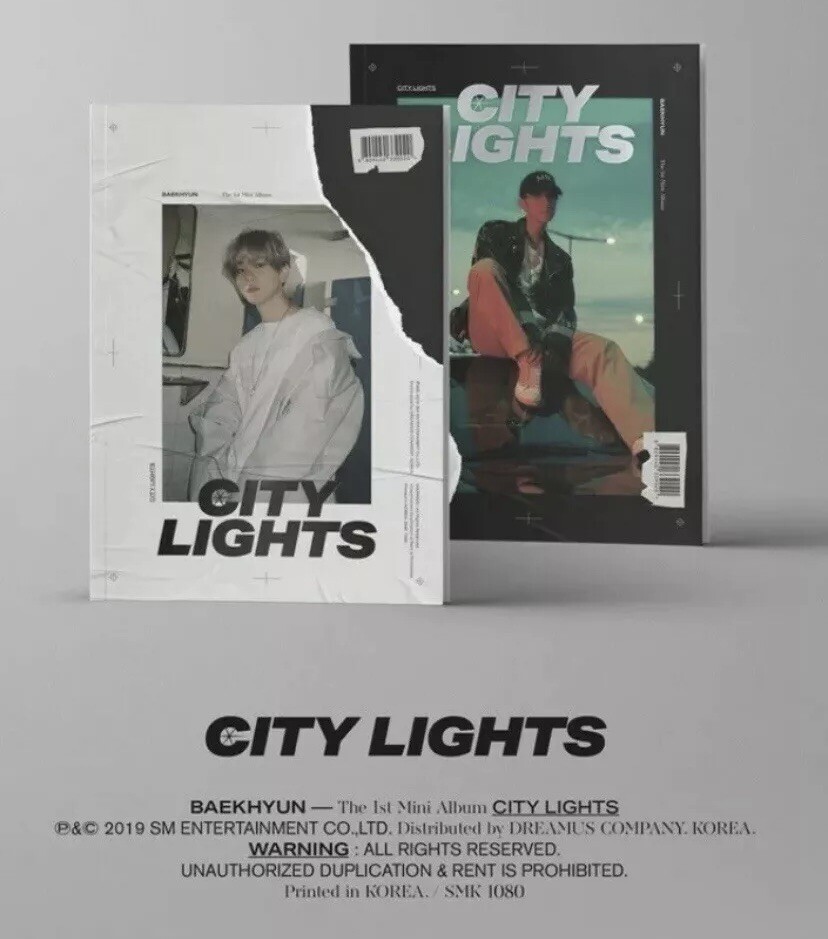 EXO Baekhyun – City Lights 1st Mini Album SEALED Random Version + Free Shipping