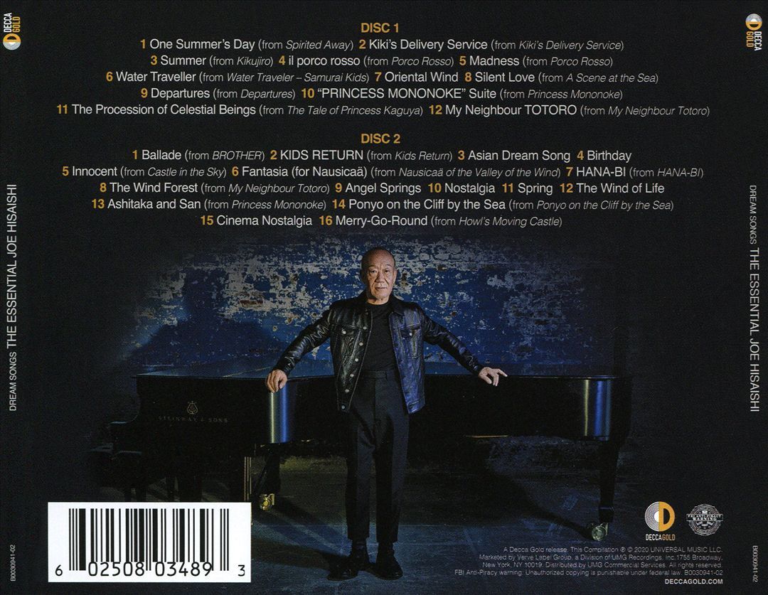 JOE HISAISHI DREAM SONGS: THE ESSENTIAL JOE HISAISHI NEW CD