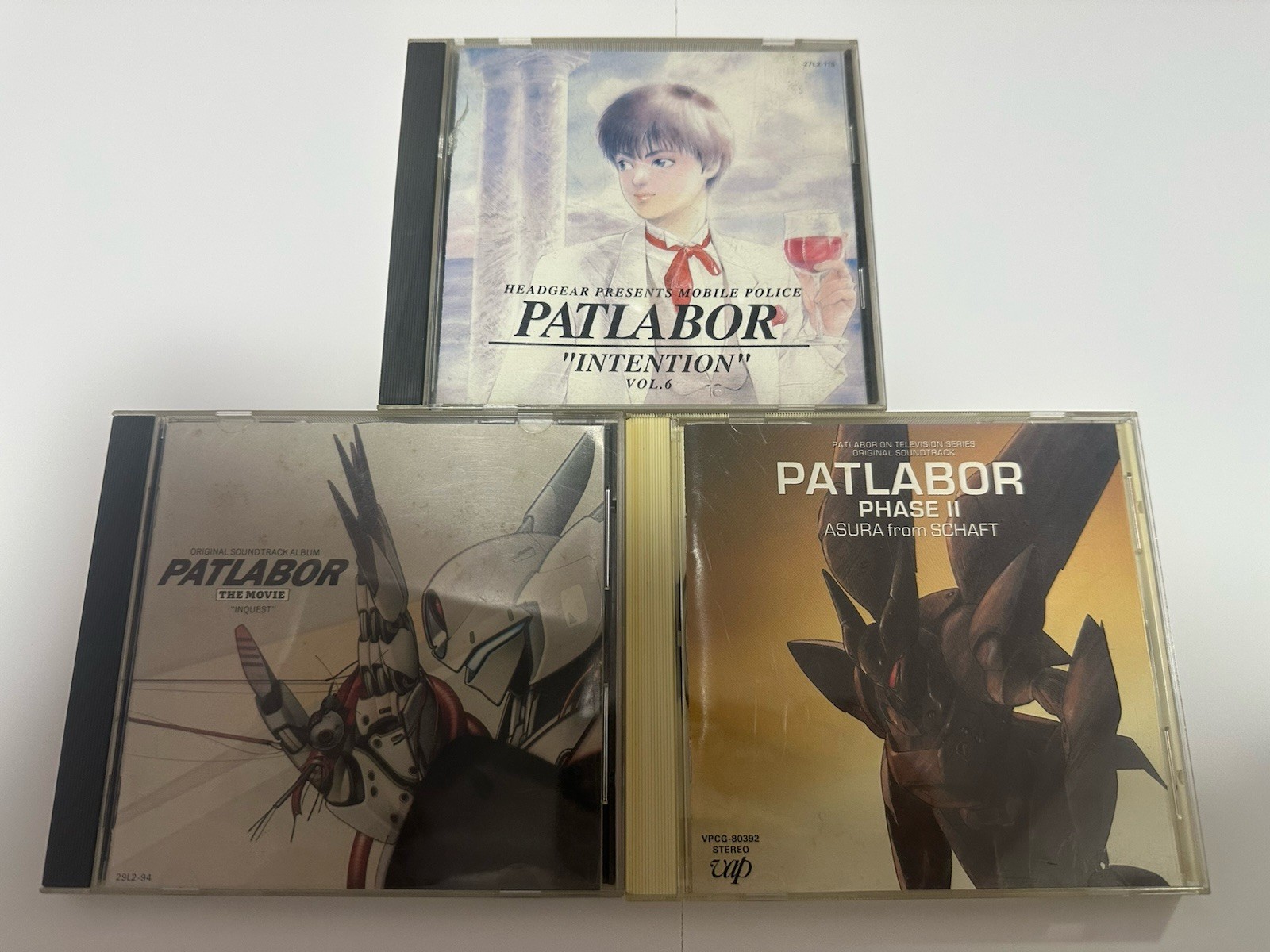 Used Mobile Police Patlabor Anime CD 3 Set Soundtracks Best Album Kenji Kawai