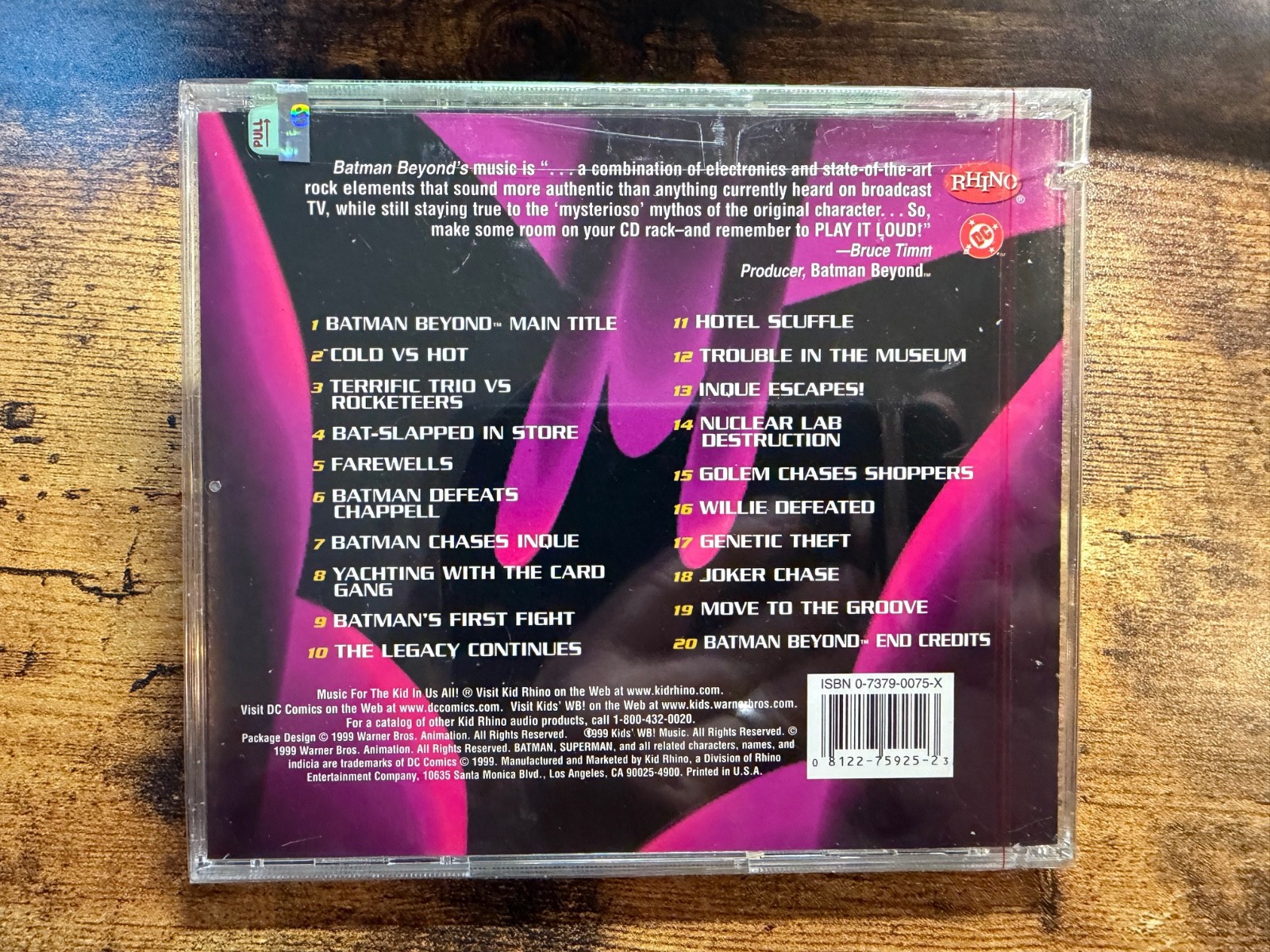 SEALED BATMAN BEYOND Original Animated TV Series Soundtrack CD 1999 Rhino *RARE*