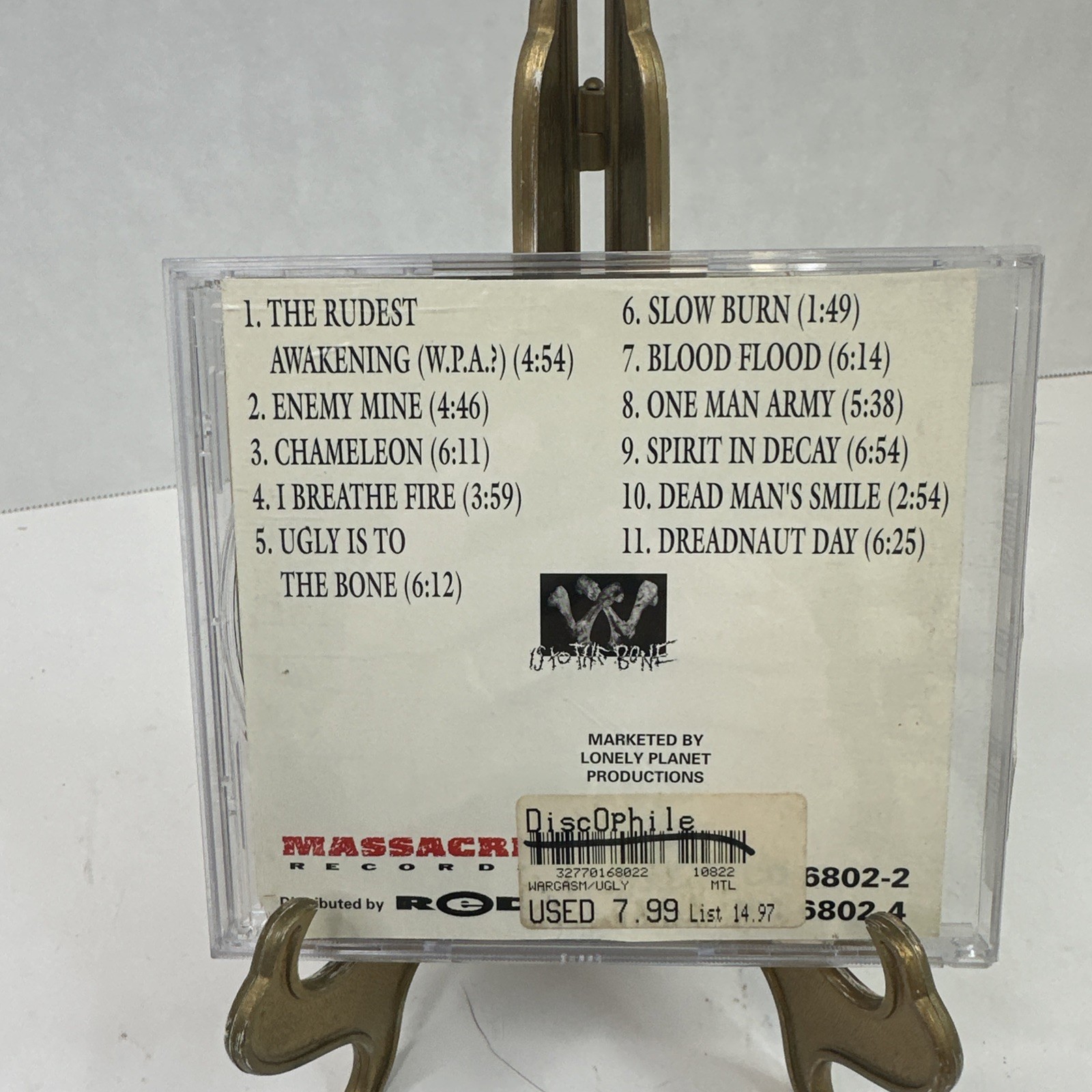 Wargasm – Ugly CD 1993 Massacre Records – CD 6802-2 [Promo] G3