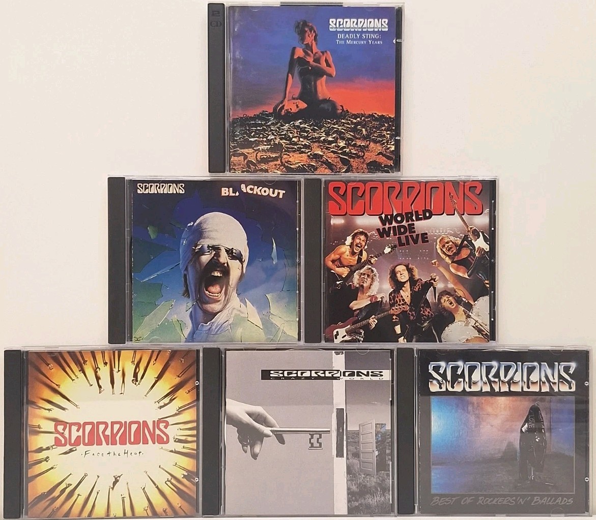 Scorpions CD Lot Of 6 Very Good Condition VG+ Rare OOP Tested Fast Shipping