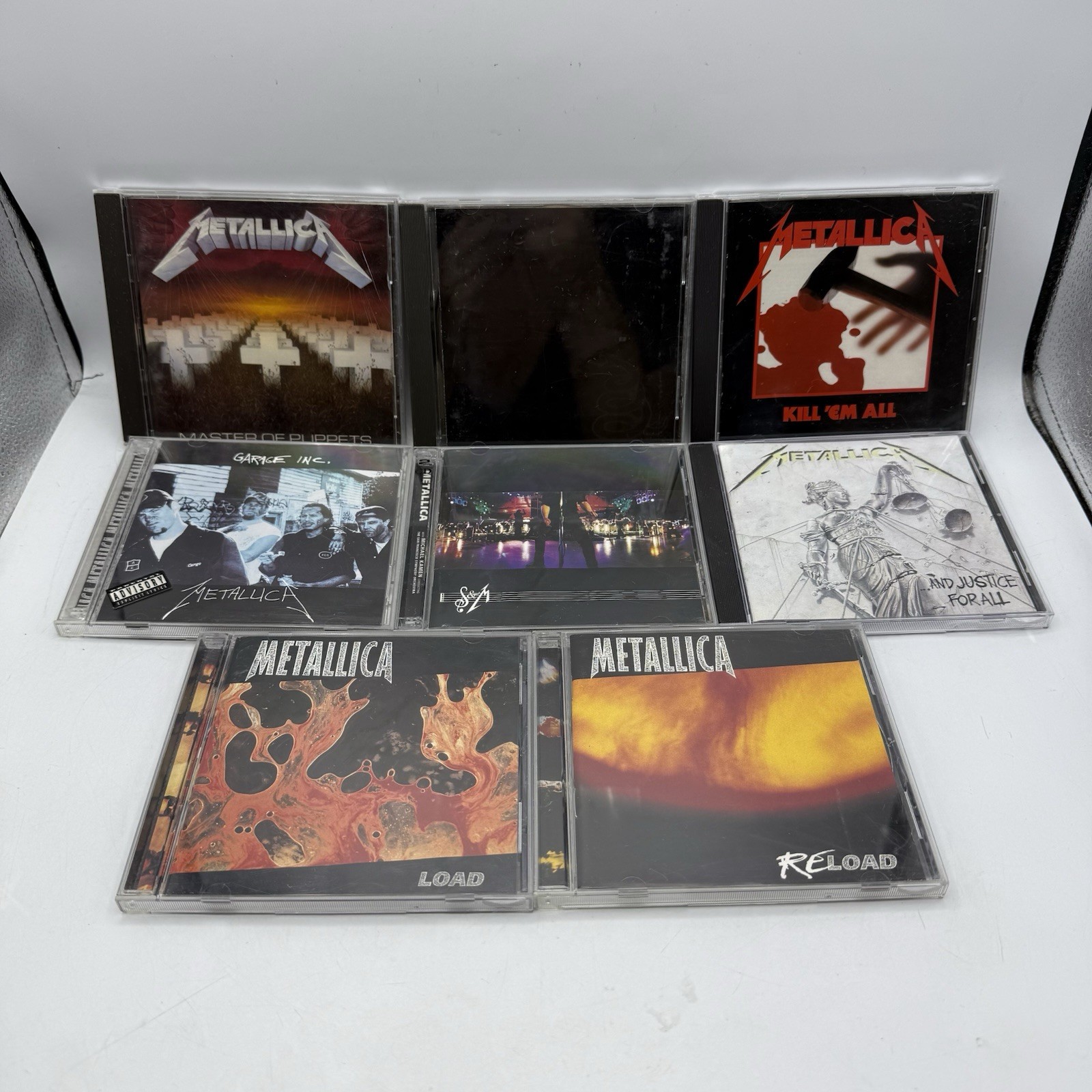 METALLICA 8 CD Lot: Justice For All, Load, Reload, S&M, Garage Inc, Black Album