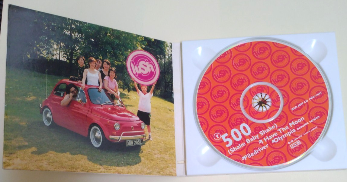 LUSH – 500 (shake baby shake) disc one CD single UK import 4AD EX shape shoegaze