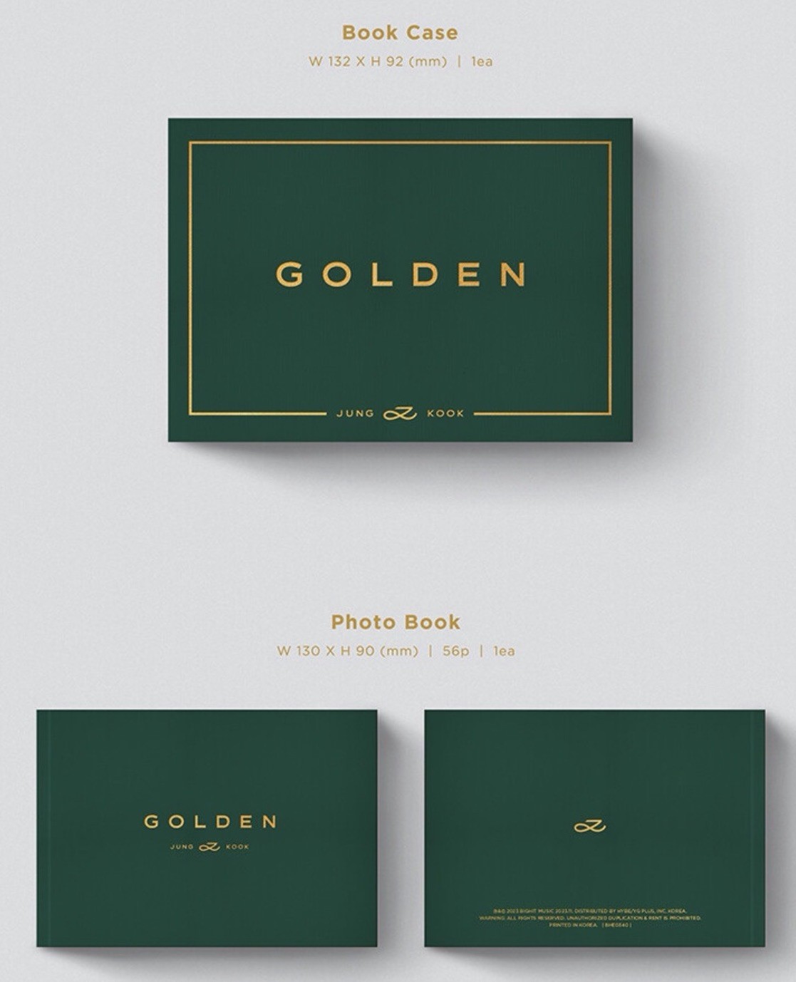 BTS Jungkook GOLDEN 1st Solo Album 4 Version Complete Set Sealed