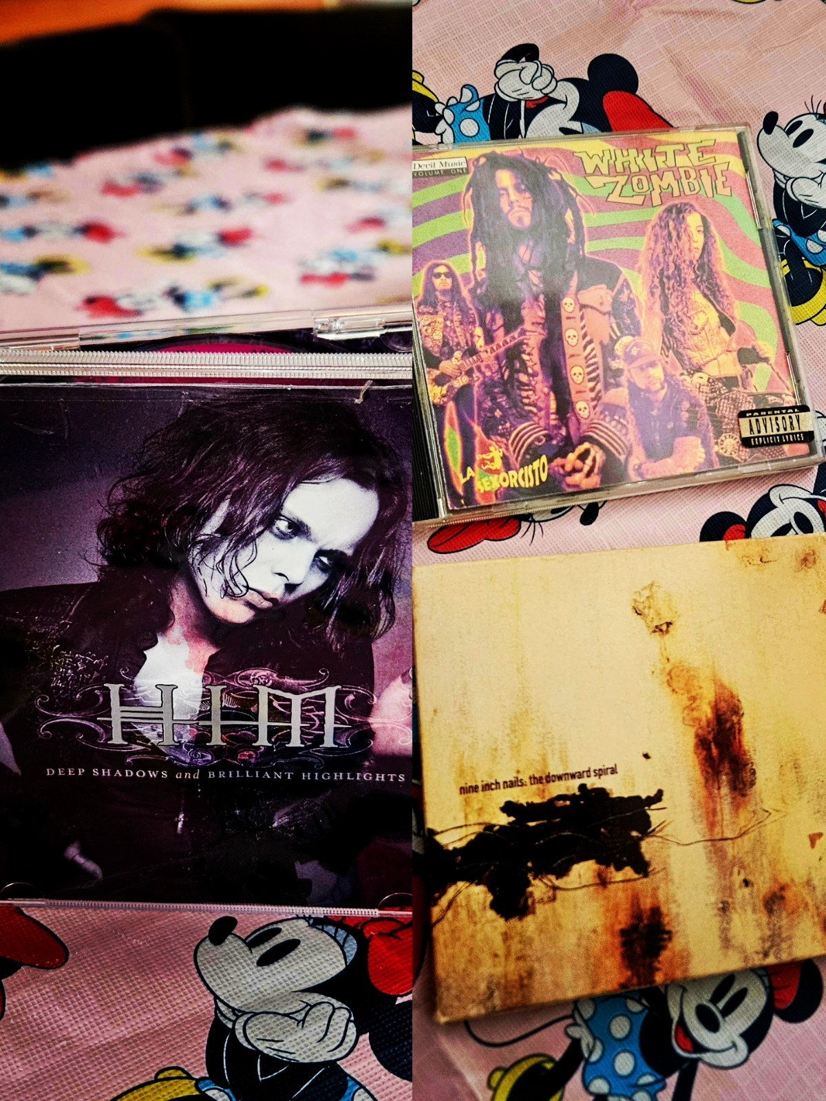 Lot Of 3 Cds HIM Deep Shadows NIN Downward Spiral White Zombie Rock Heavy