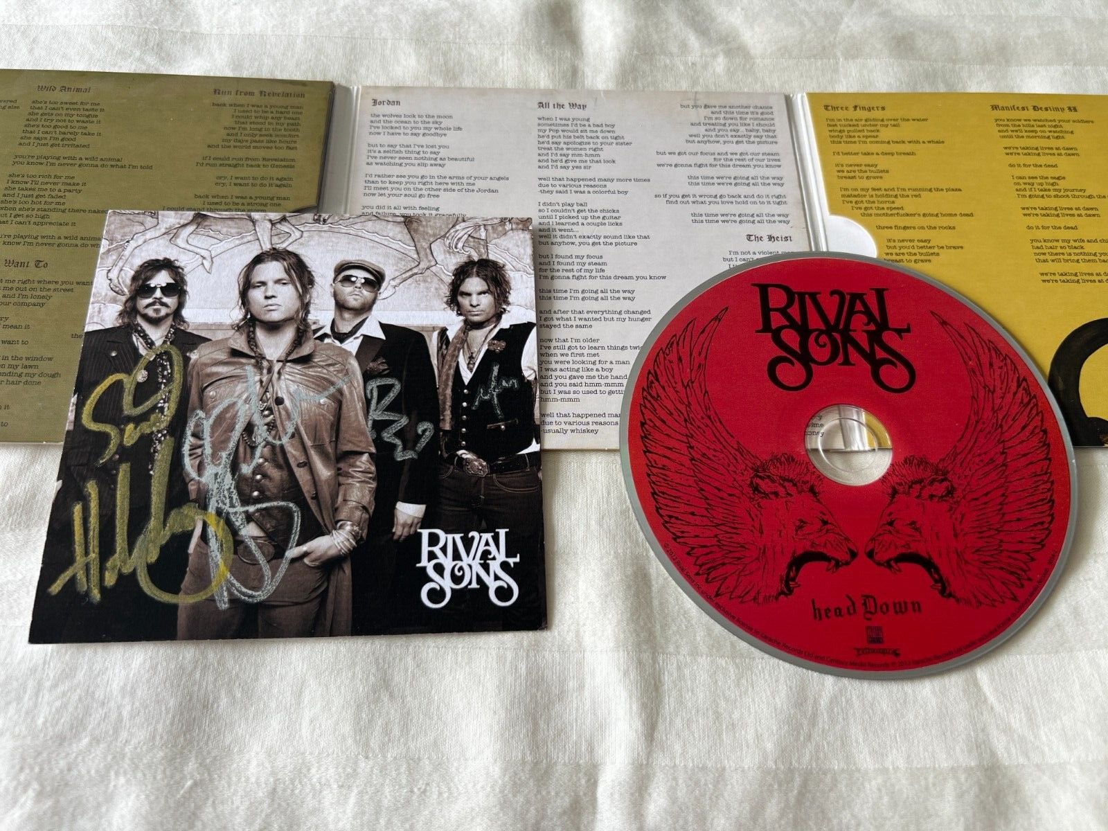 Rival Sons – Head Down CD 2012 Earache Digisleeve Import SIGNED Card OOP RARE
