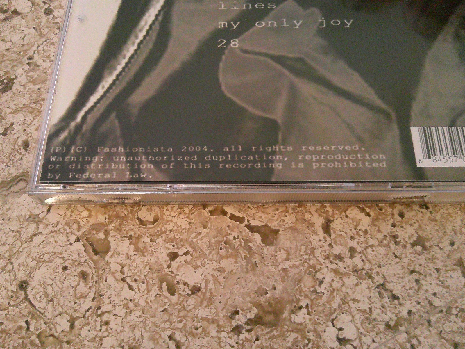 Fashionista “40 Seconds” CD In Mint Condition. FS002. 2004. Rare