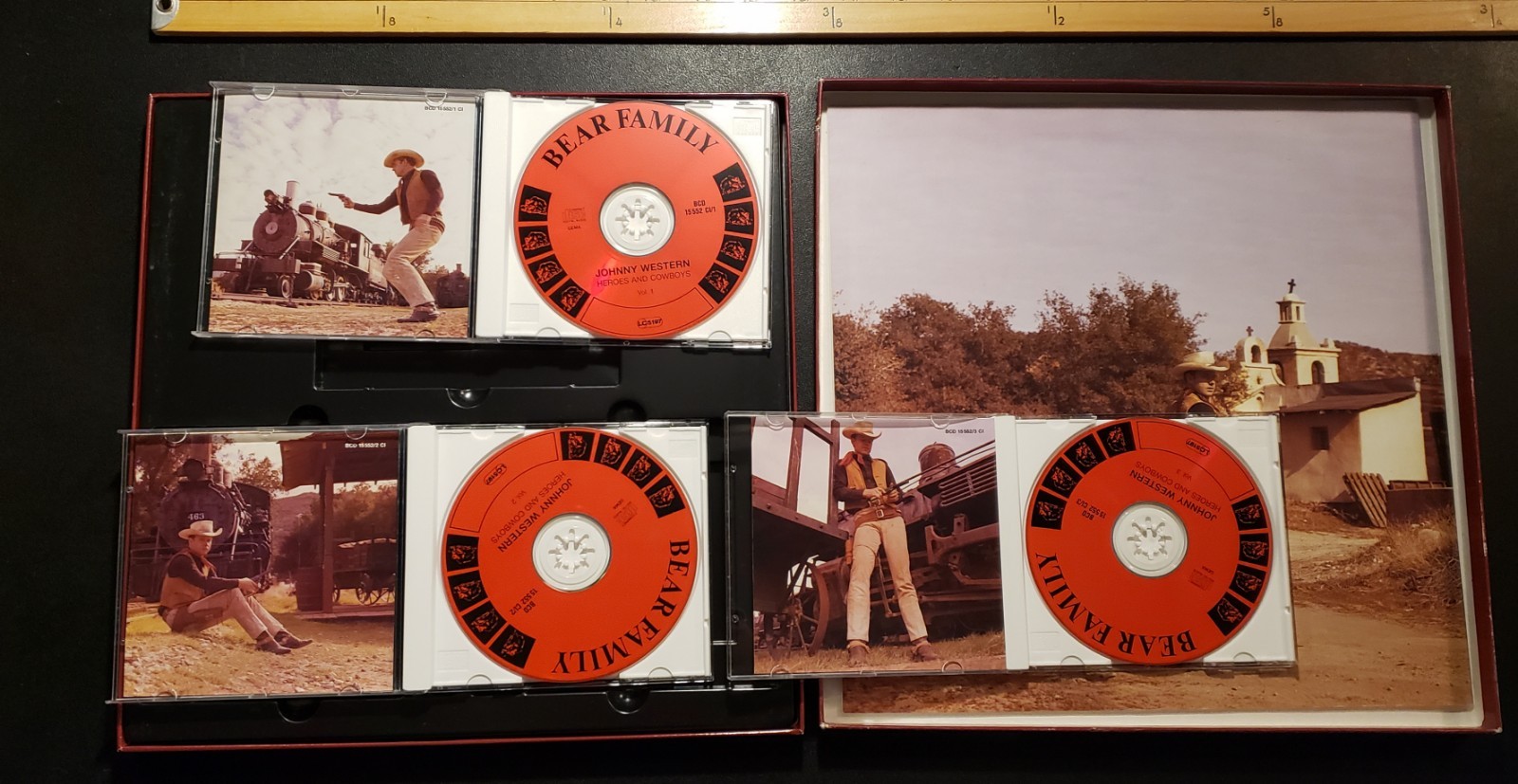 Johnny Western HEROES AND COWBOYS 3 CD Box Set W/Book Bear Family Records German