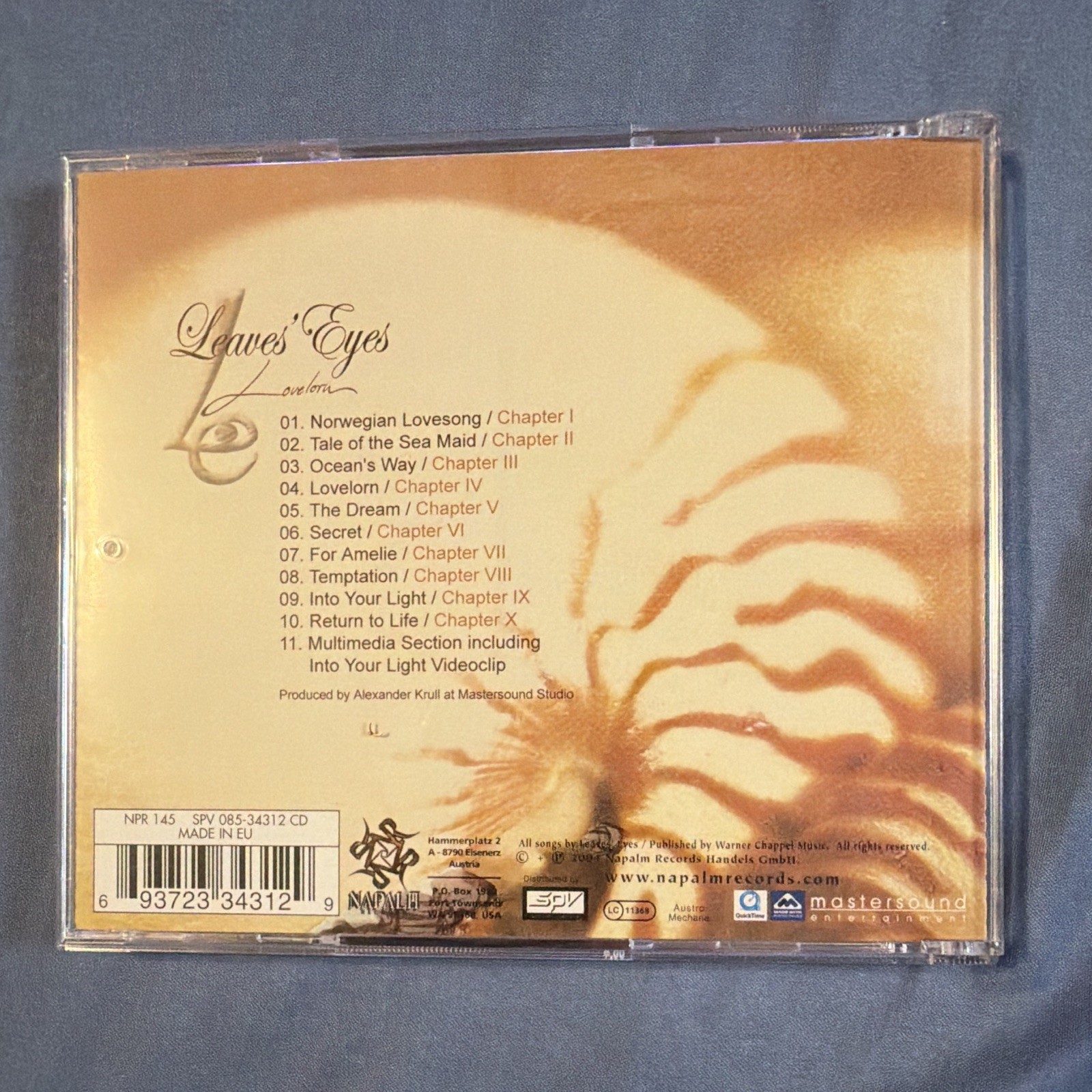 Leaves’ Eyes – Lovelorn CD Album Napalm Records 2004 Rock NPR 145