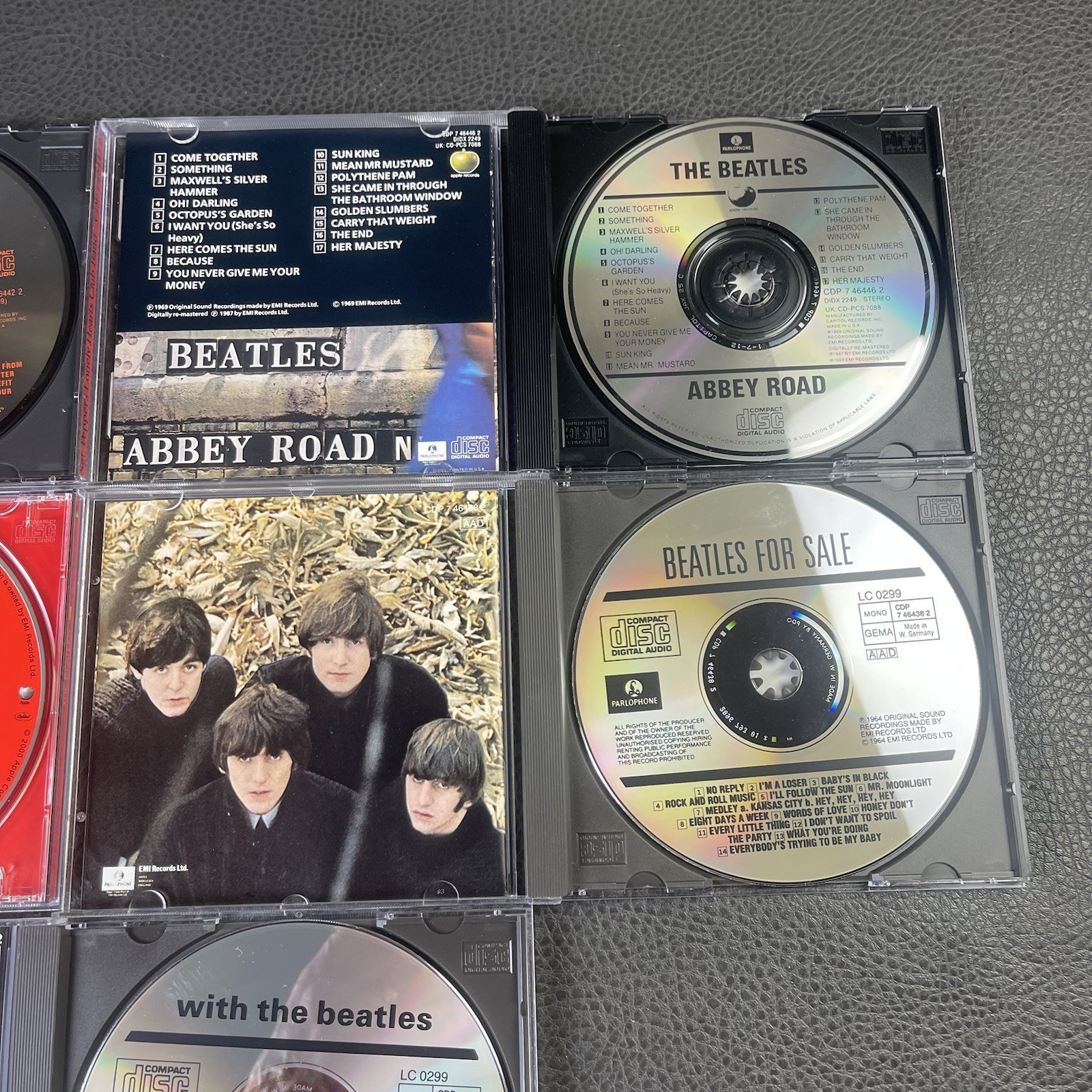 THE BEATLES Lot 5 CD – Sgt. Pepper, Abbey Road, With The Beatles All VG