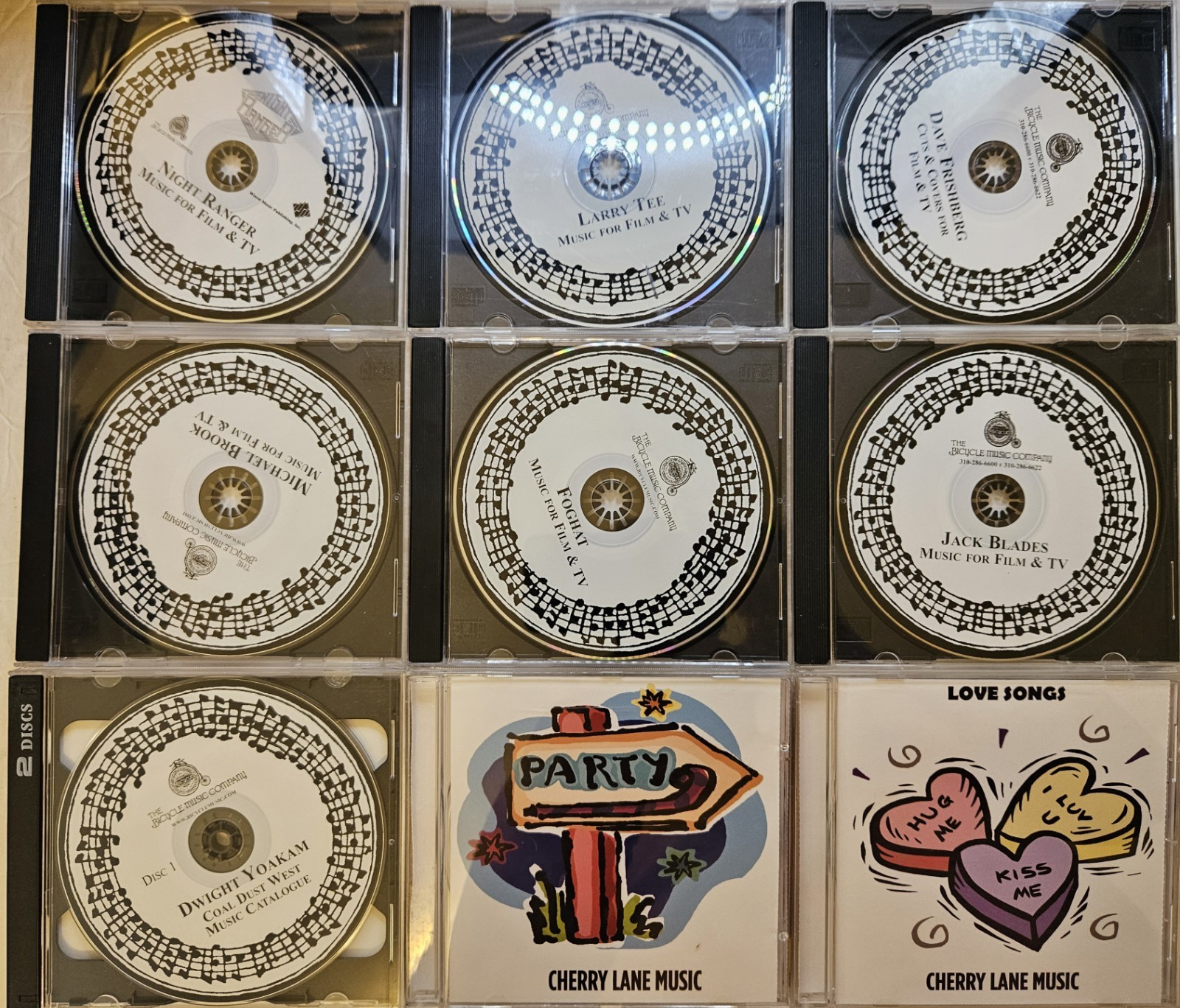 CHERRY LANE ETC PROMO Licensing CD-R PRIVATE PRESS ROCK SOUL FUNK Lot Of 30 VG+