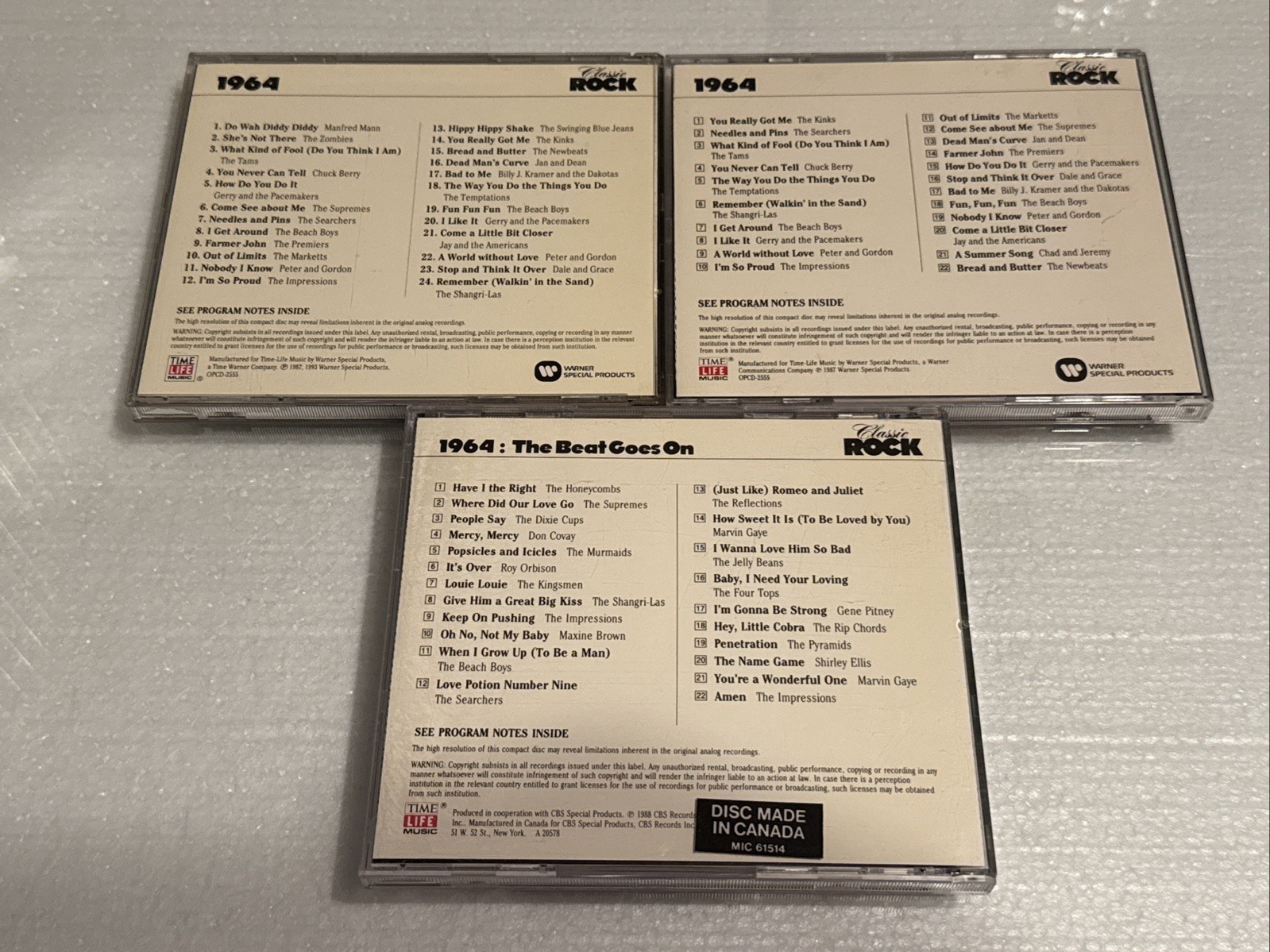 [TL3] 15 Time Life “CLASSIC ROCK” CD Lot 1960s 60s BEAT GOES ON SHAKIN’ ALL OVER