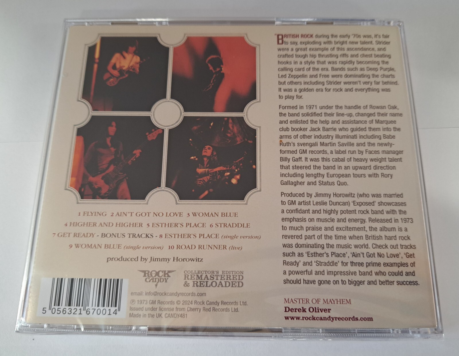 Strider Exposed New CD Rock Candy Remastered Hard Rock