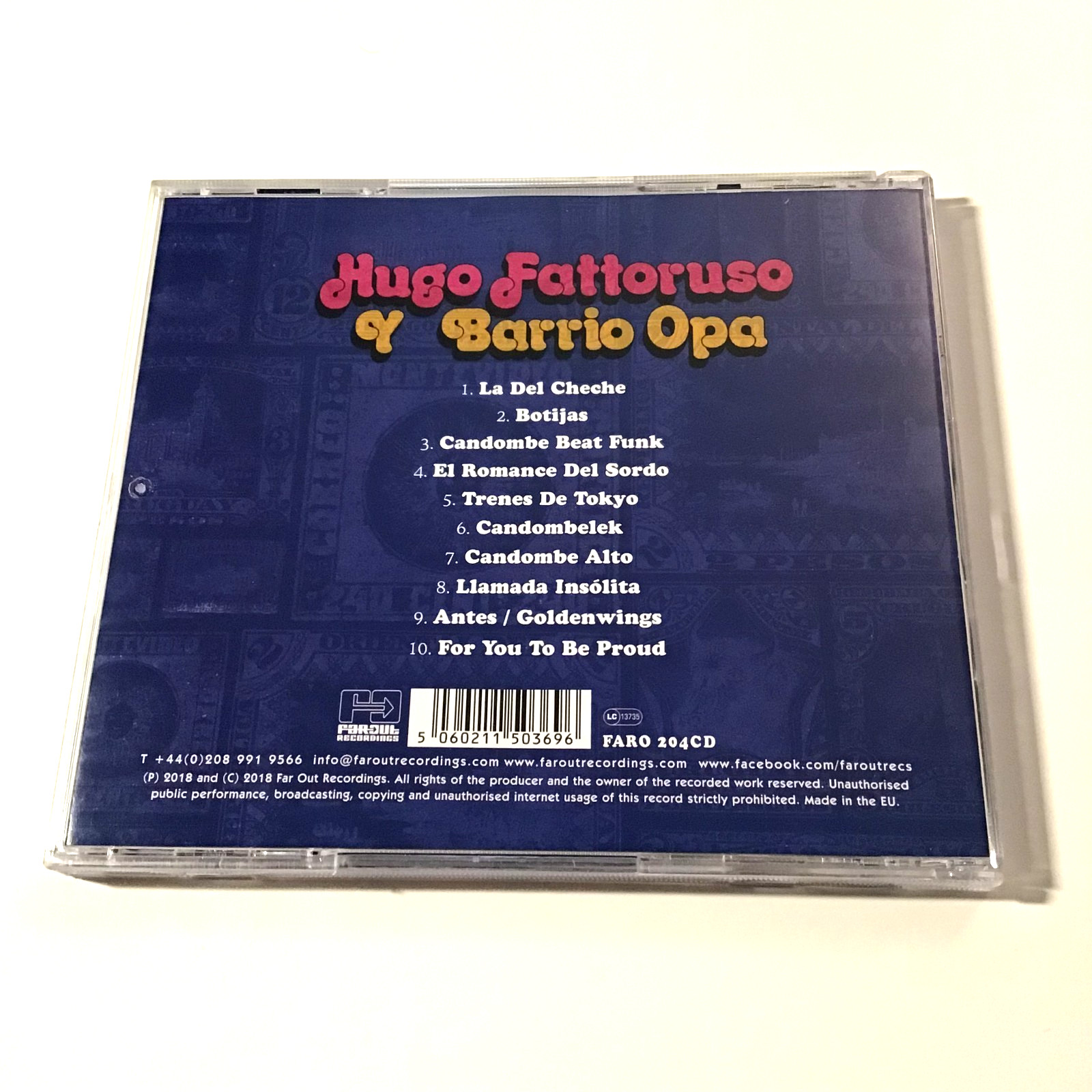 Hugo Fattoruso Y Barrio Opa CD 2018 Latin Jazz, Jazz-Funk