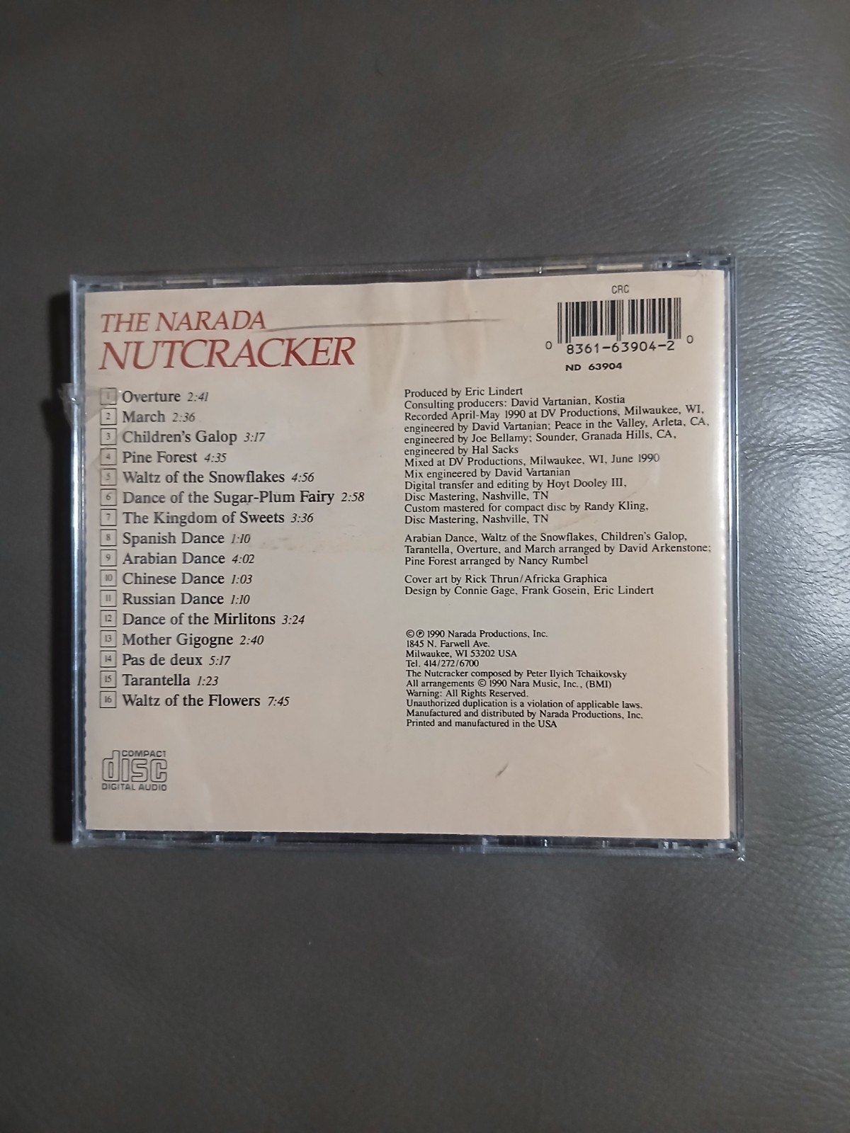 Narada Nutcracker CD Music Digital Audio
