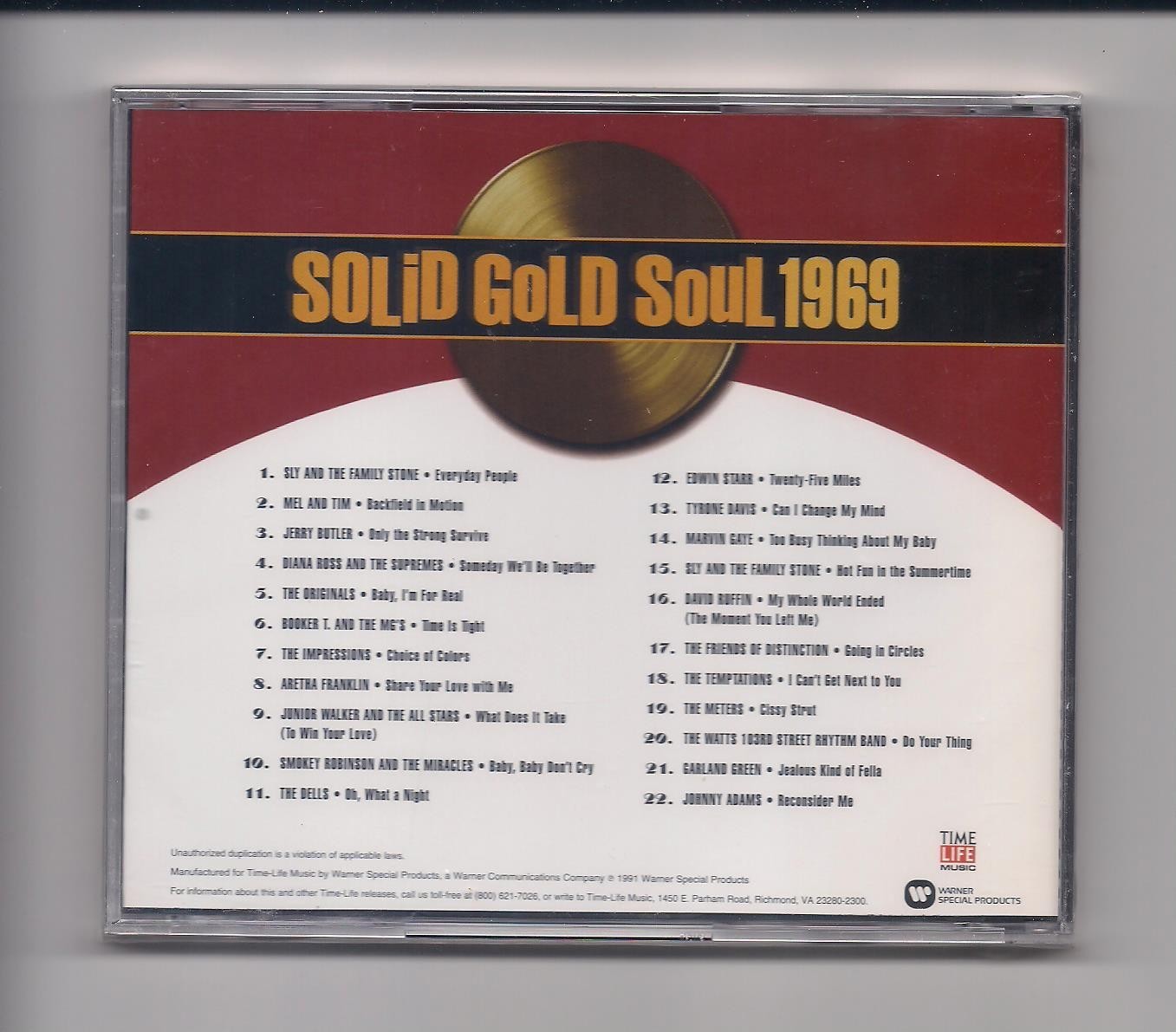 SOLID GOLD SOUL 1969 CD Smokey Robinson SEALED Diana Ross, Marvon Gaye, Booker T