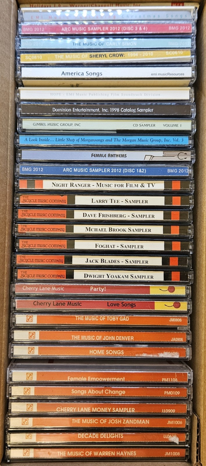 CHERRY LANE ETC PROMO Licensing CD-R PRIVATE PRESS ROCK SOUL FUNK Lot Of 30 VG+