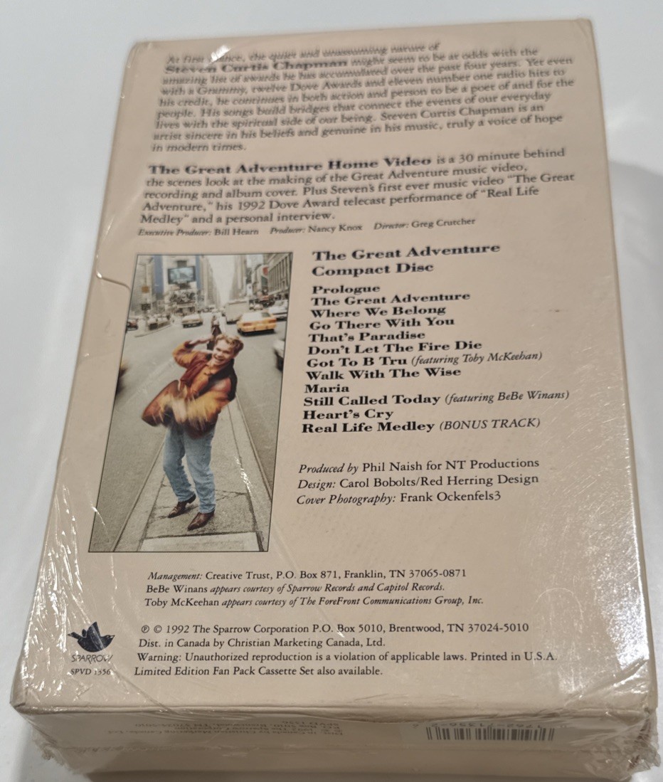 SEALED Steven Curtis Chapman FAN PACK EXCLUSIVE BONUS MEDLEY CD/Certificate/VHS!