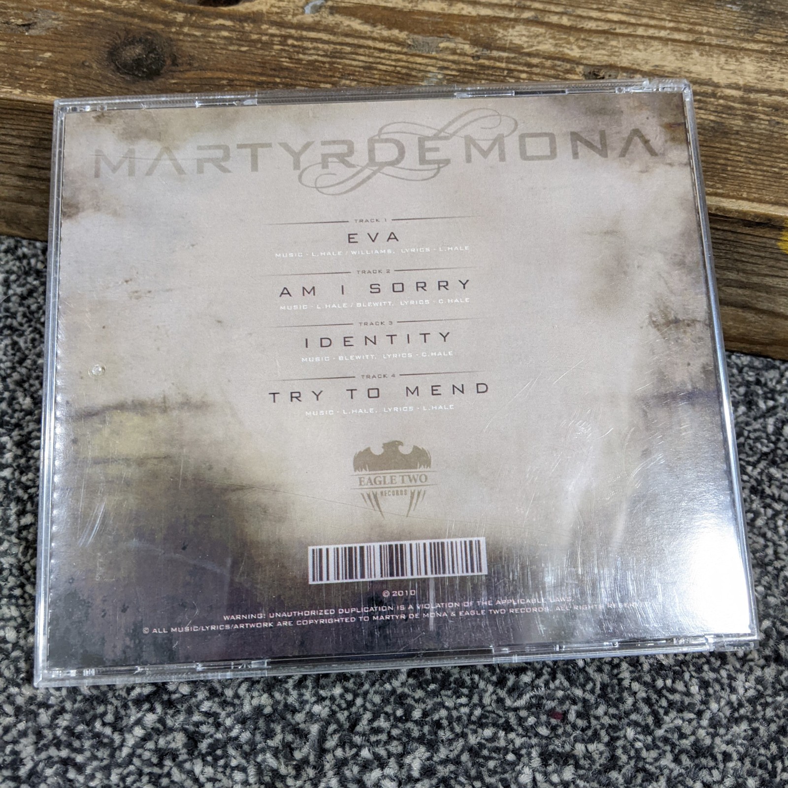 Martyr de Mona – Eva EP (2010) FULLY SIGNED CD – Rare Wolverhampton Metal/Grunge