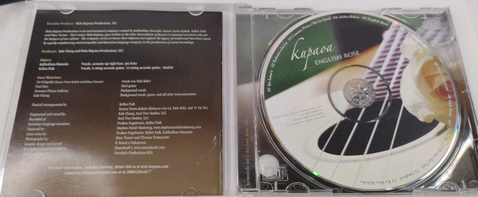 KUPAOA – English Rose ORIGINAL HAWAIIAN CD 2010 🌺🌺🌺🌺🤙