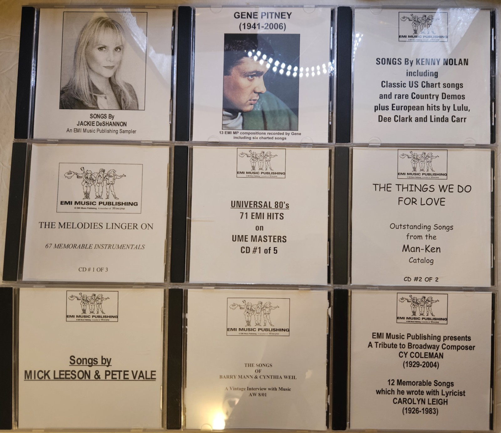 Warner Bros EMI PROMO Licensing CD-R PRIVATE PRESS ROCK SOUL FUNK Lot Of 56 VG+