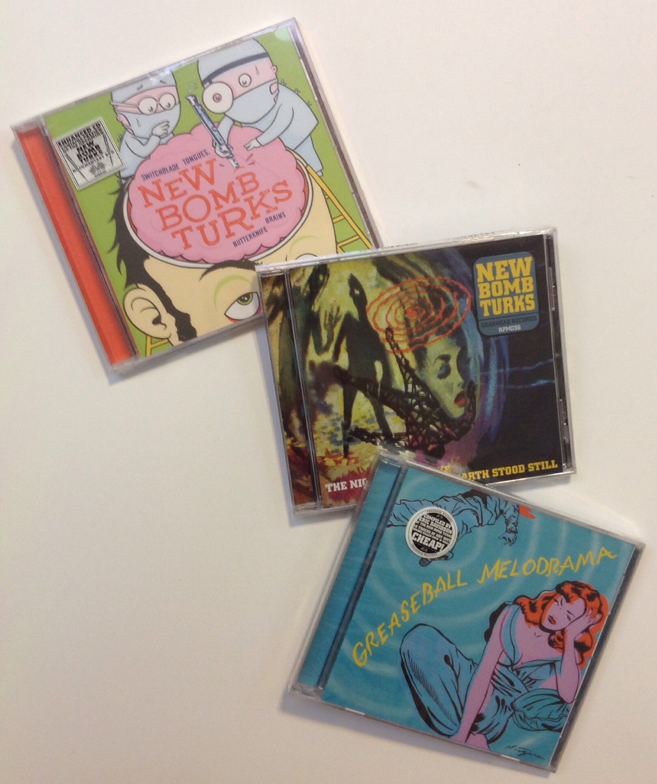 LOT 3 New Bomb Turks CD’s Greaseball Melodrama Night Before Switchblade Tongues
