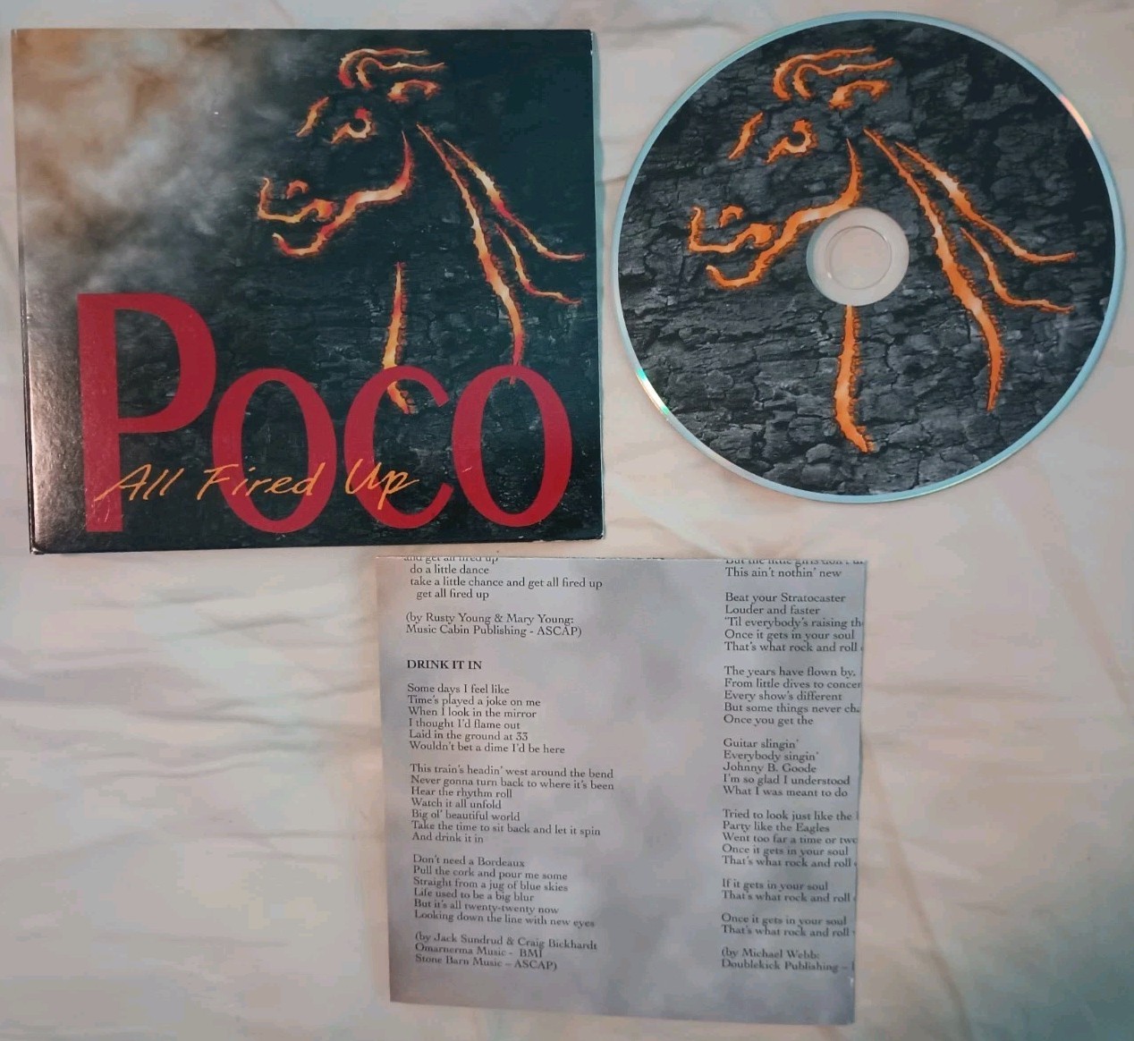 POCO CD ALL FIRED UP 2013 signed / autographed 12 song RUSTY YOUNG Michael Webb