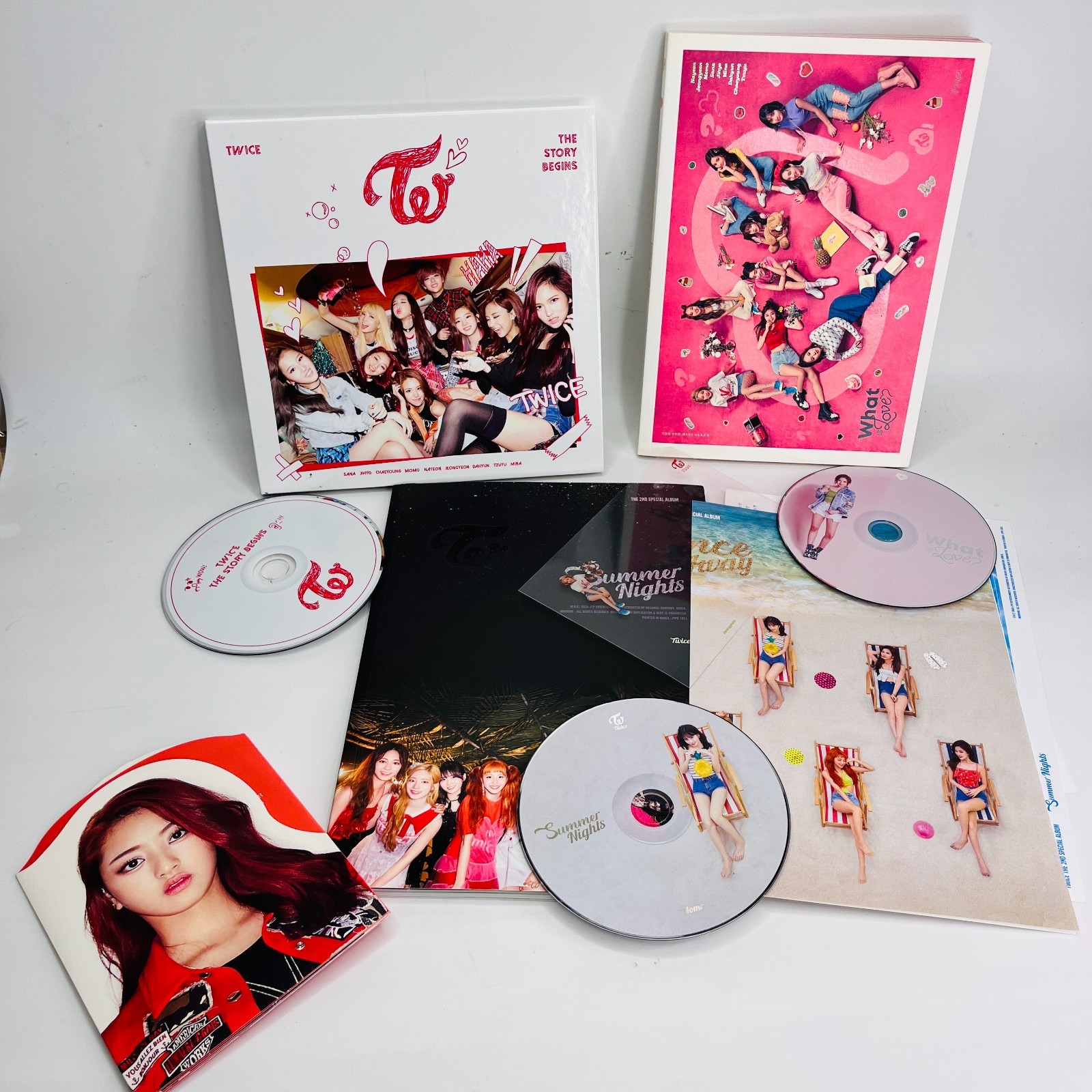 TWICE CD Album K-Pop Bundle The Story Begins What Is Love Summer Nights