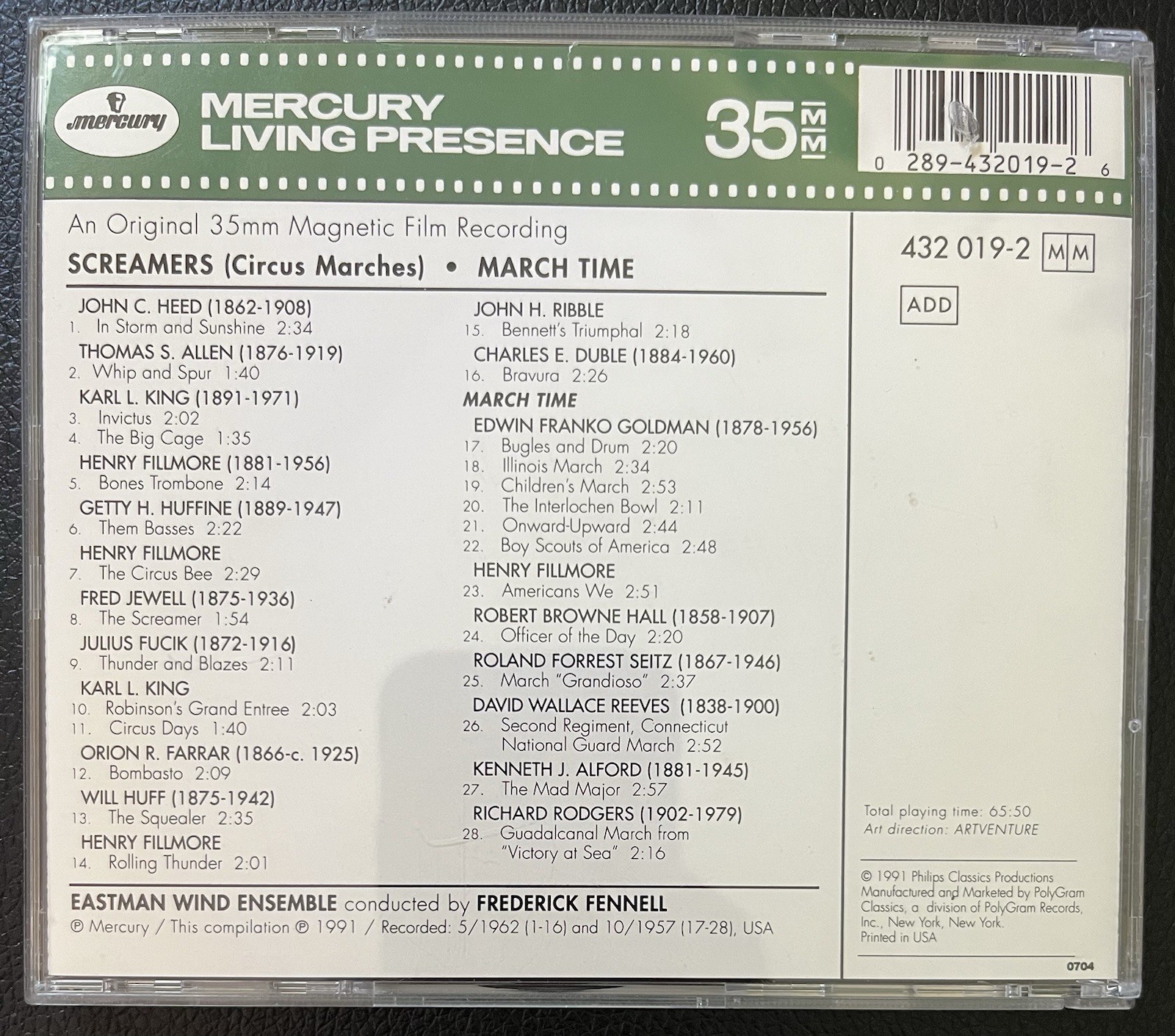 Screamers Circus Marches Fennell 1991 Mercury Living Presence Full Silver Cd