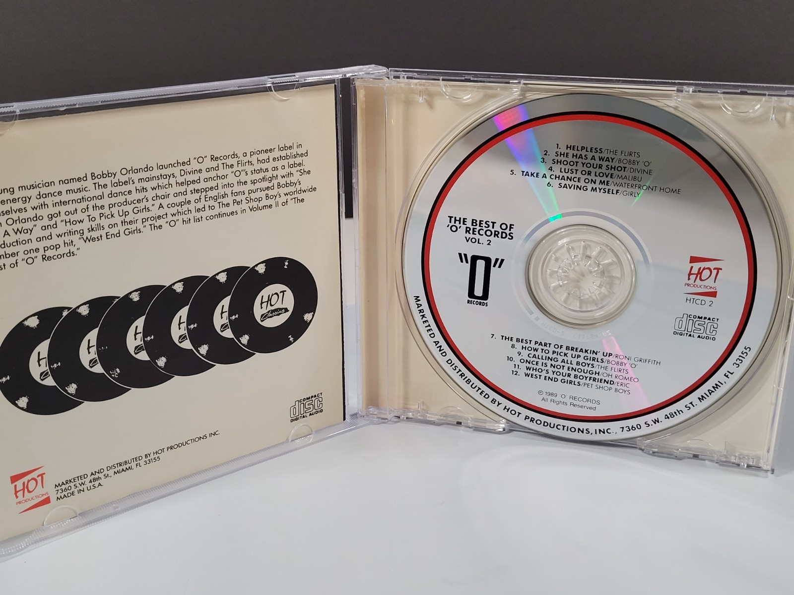 The Best of “O” Records Vol. 2 Various Artists 1989 Electronic Dance Pop Used CD