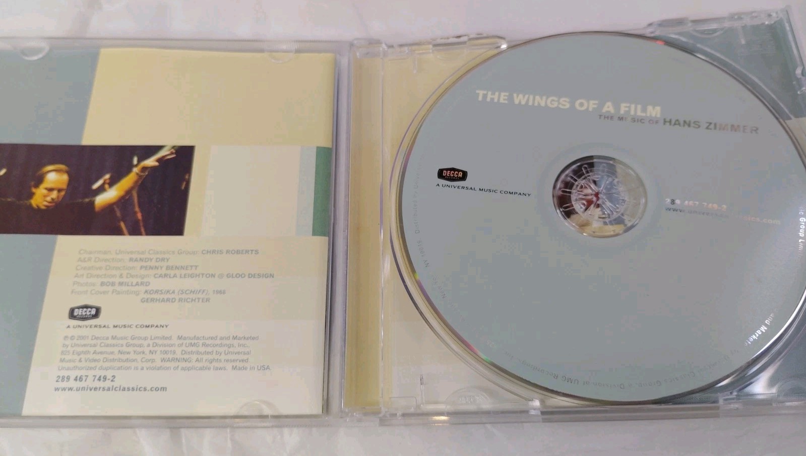 Wings of a Film: The Music of Hans Zimmer Live by Hans Zimmer (CD, 2001) 🎶👍
