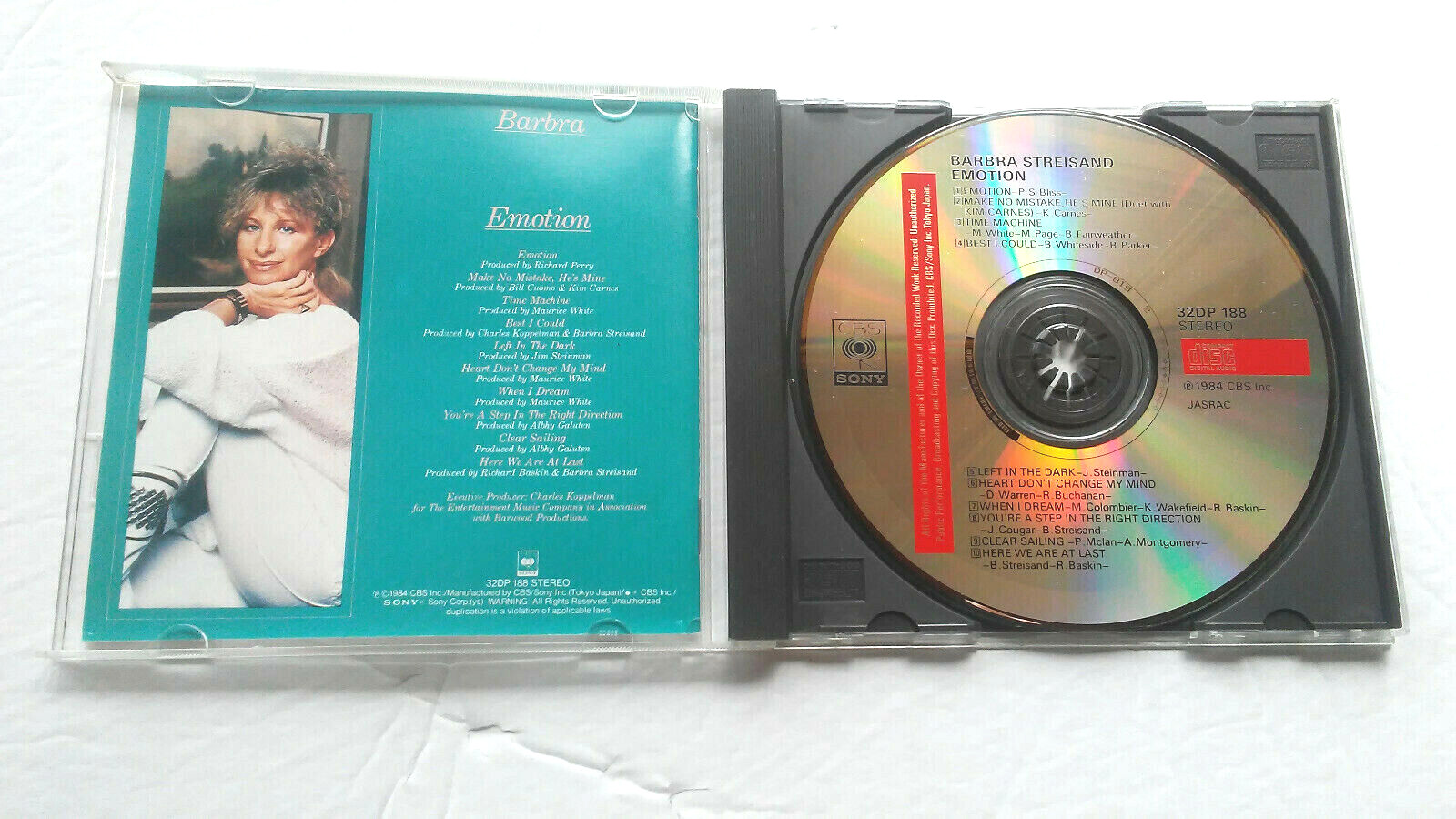 Barbra Streisand EMOTION cd CBS Sony JAPAN 32DP-188 (Kim Carnes duet) 1ST PRESS