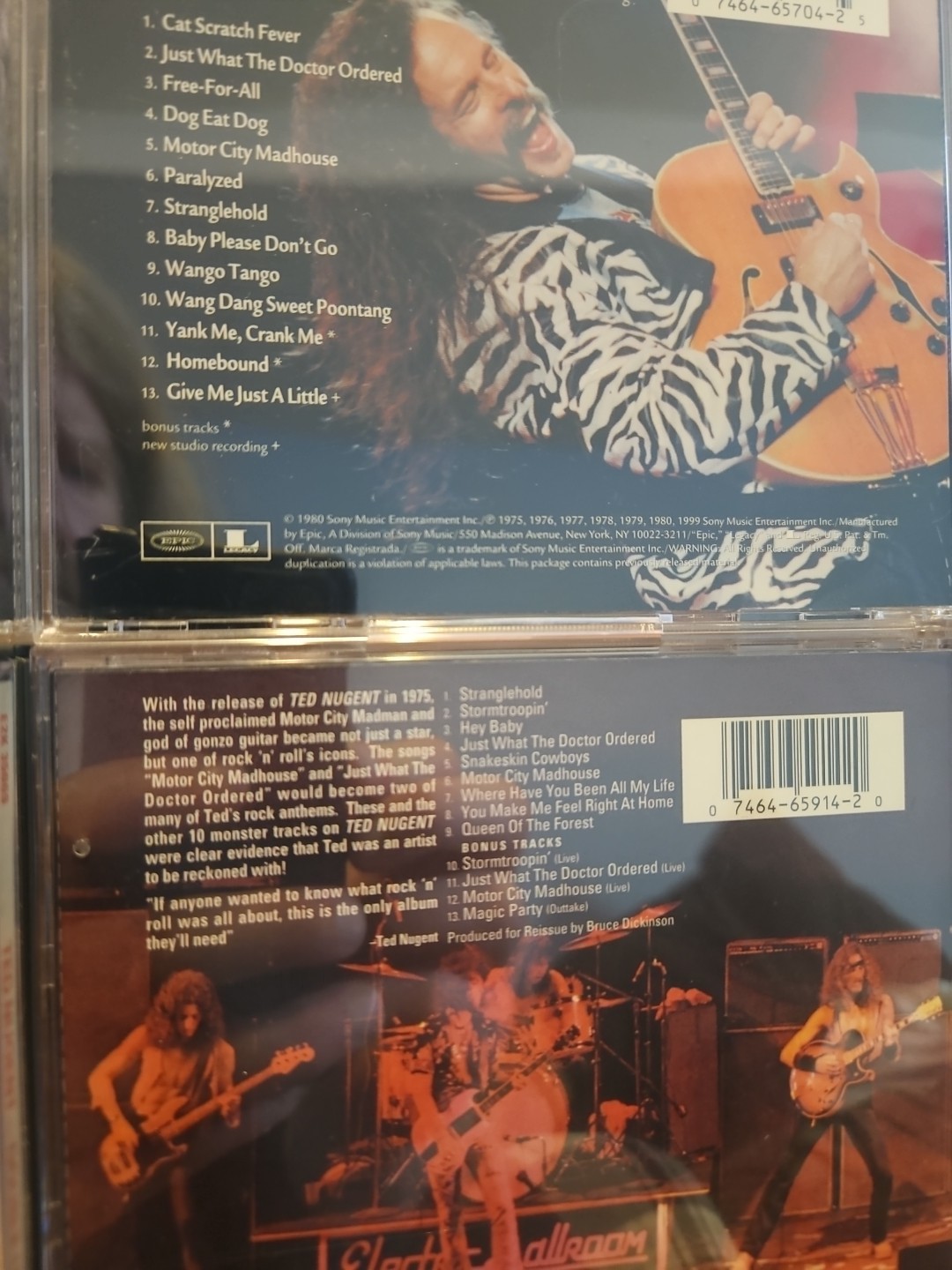 Ted Nugent CD Lot In Excellent Condition Expanded Editions And Live Albums EX!!