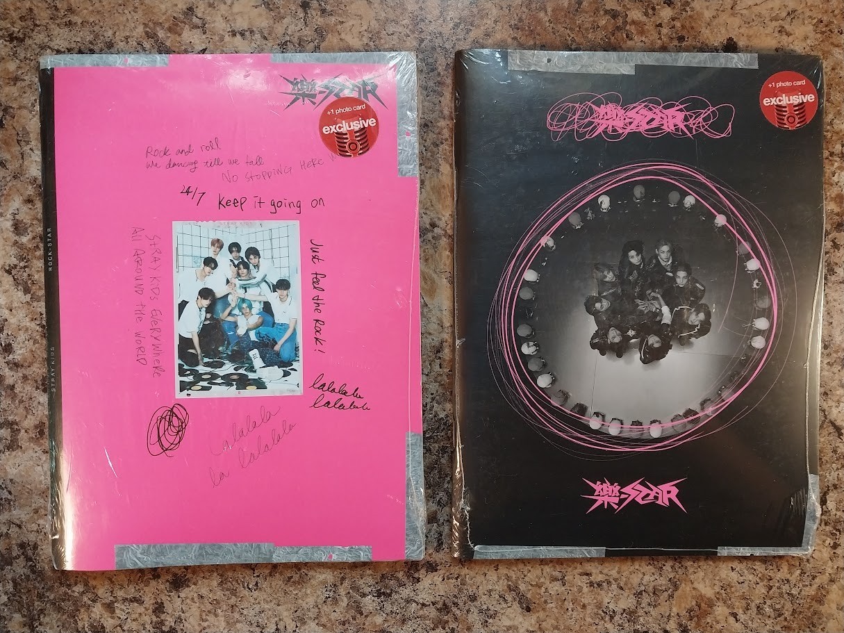 Lot of 2 Stray Kids CDs – Rock Star & Rock Star 2 With Photo Book, Mini Poster..
