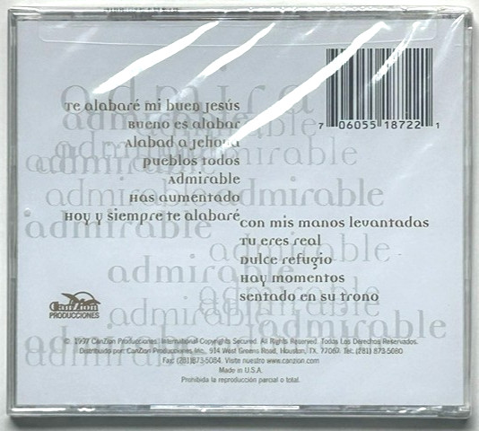 Danilo Montero Admirable Brand New Spanish CD Christian Music Jesus Mexico