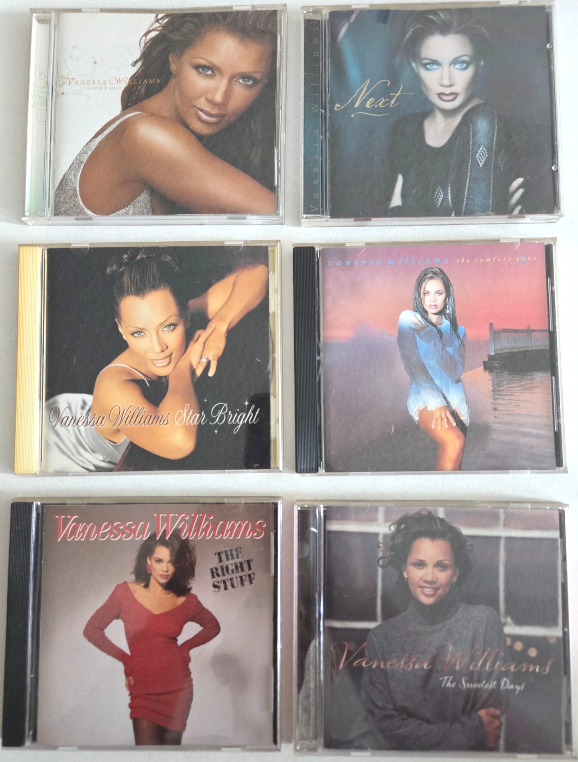 VANESSA WILLIAMS SET 6 CDs R&B MUSIC RECORD ALBUMS Compact Discs 1988-2004