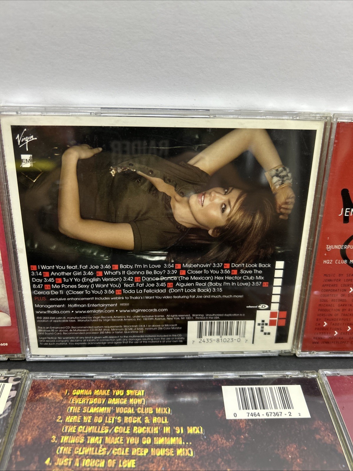 SOUL/R&B LOT OF 6 CD’S SHAKIRA, THALIA, JENNIFER LOPEZ, NIKKA COSTA, PCD, C+C