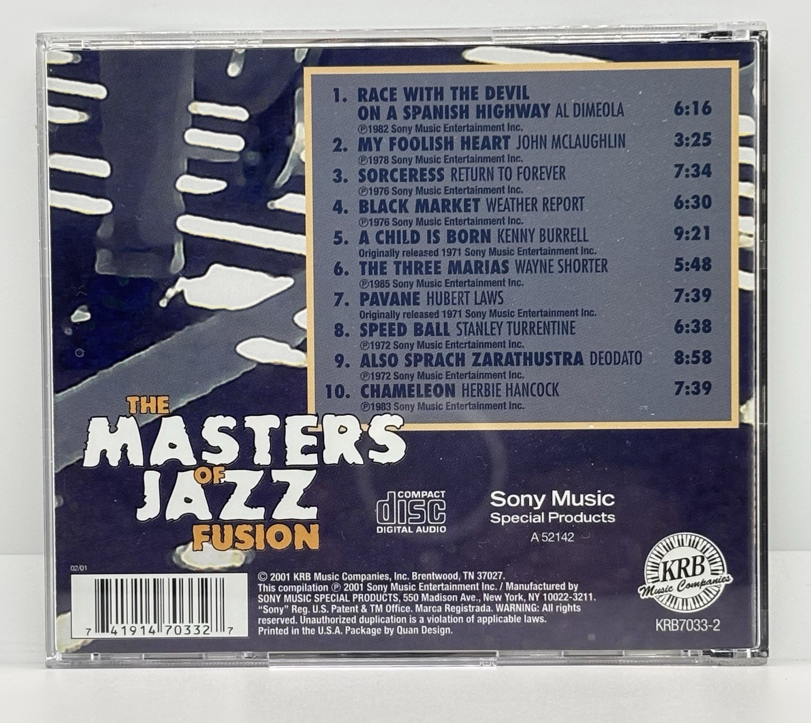 The Masters of Jazz Fusion | CD • 2001 • Sony #LikeNew