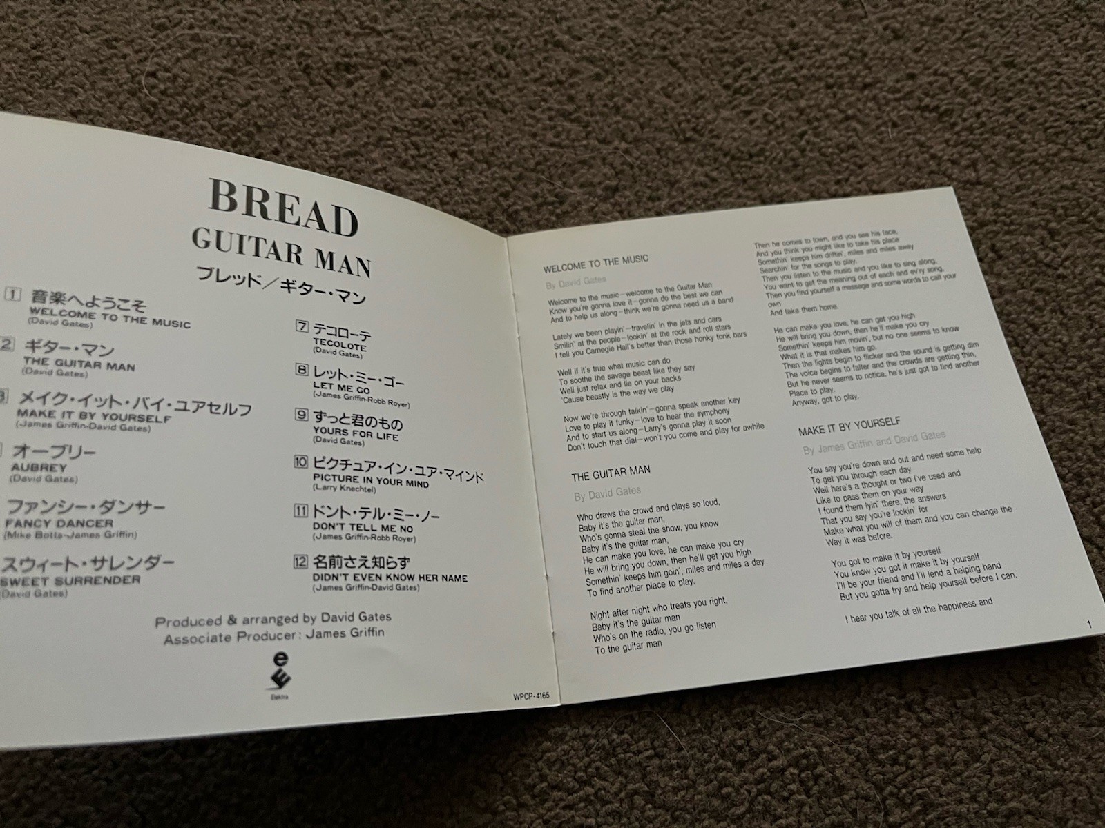 Bread – Guitar Man – CD (1991 Japan) David Gates 1972