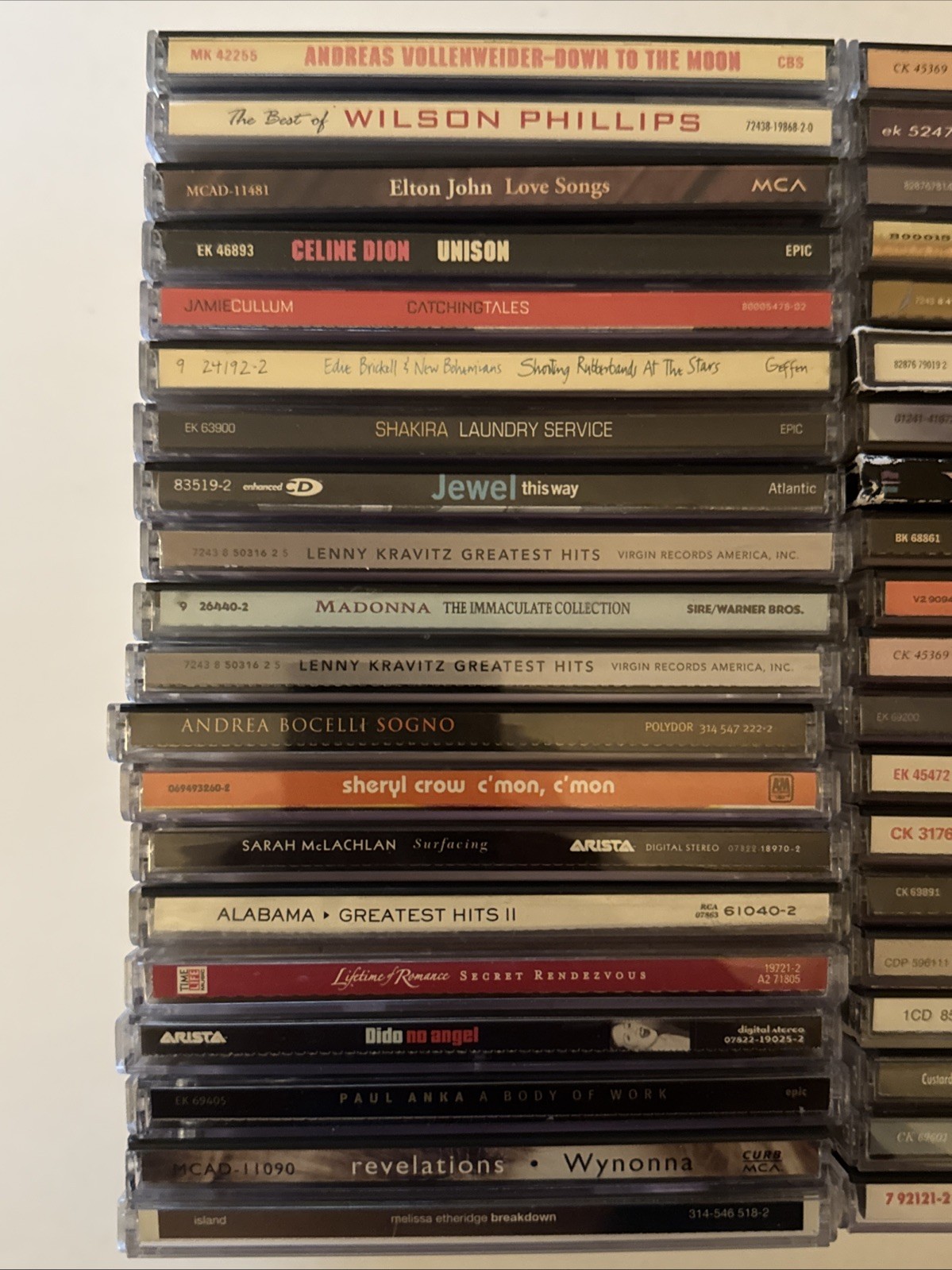 40 CD Mixed Genre CD Lot – Madonna, Shakira, Jewel, Celine, Turner, Mayer, Abdul