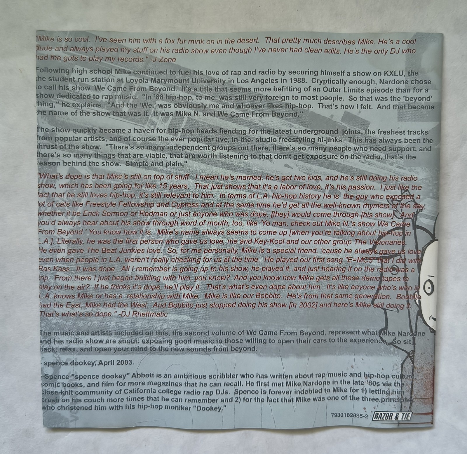 We Came From Beyond Volume 2 (2003 CD), Aesop Rock Eyedea Slug Apathy Planet