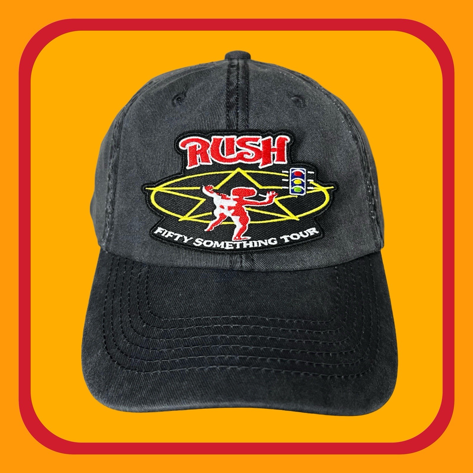 RUSH 🐝 FIFTY SOMETHING TOUR MODERN PATCH REGULAR DAD HAT 🇨🇦