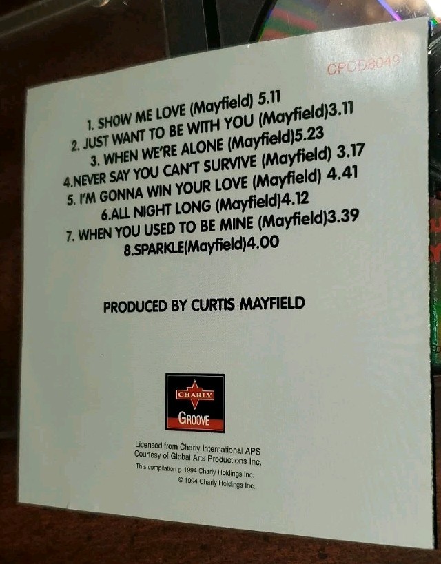 Never Say You Can’t Survive – Curtis Mayfield (CD 1994 Charly Groove) Import