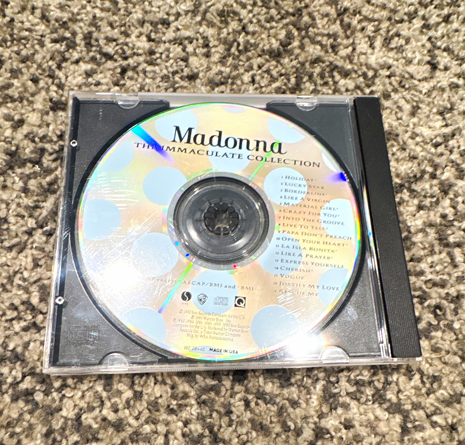 Madonna The Immaculate Collection Compilation Pop Album CD 1990 Sire Jewel Case